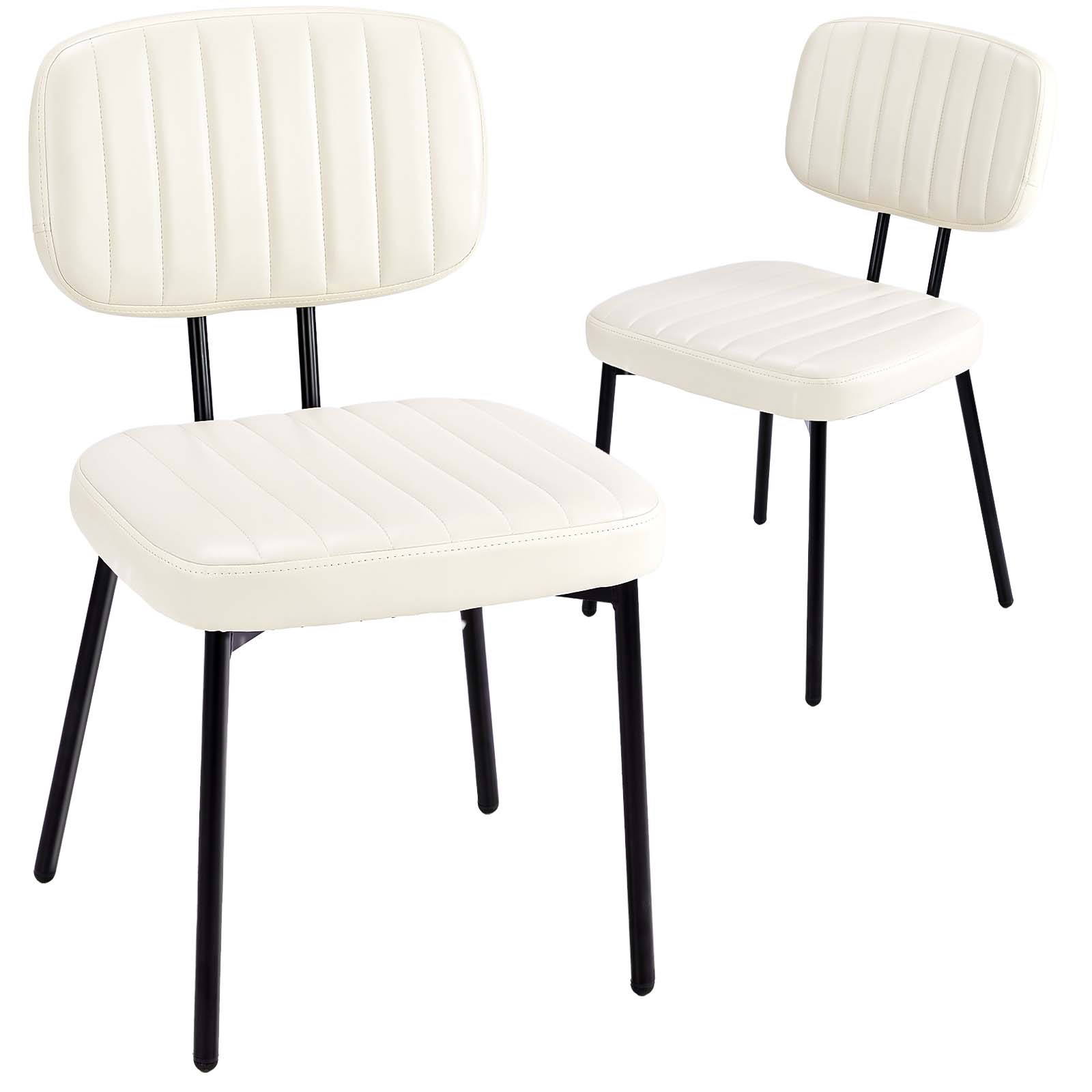 Modern Faux Leather Dining Chairs Set of 2