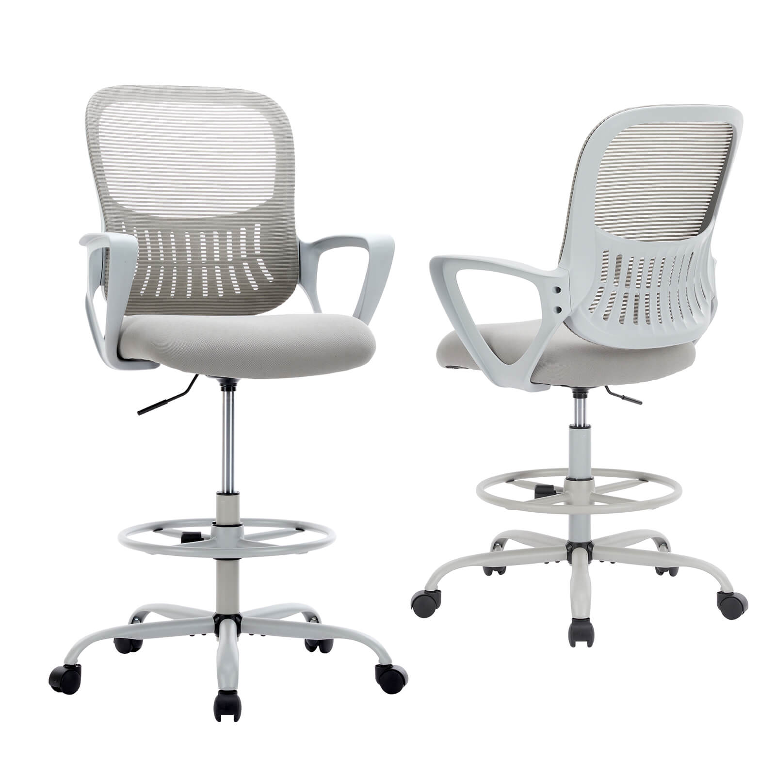 Ergonomic Tall Drafting Chair Height Adjustable