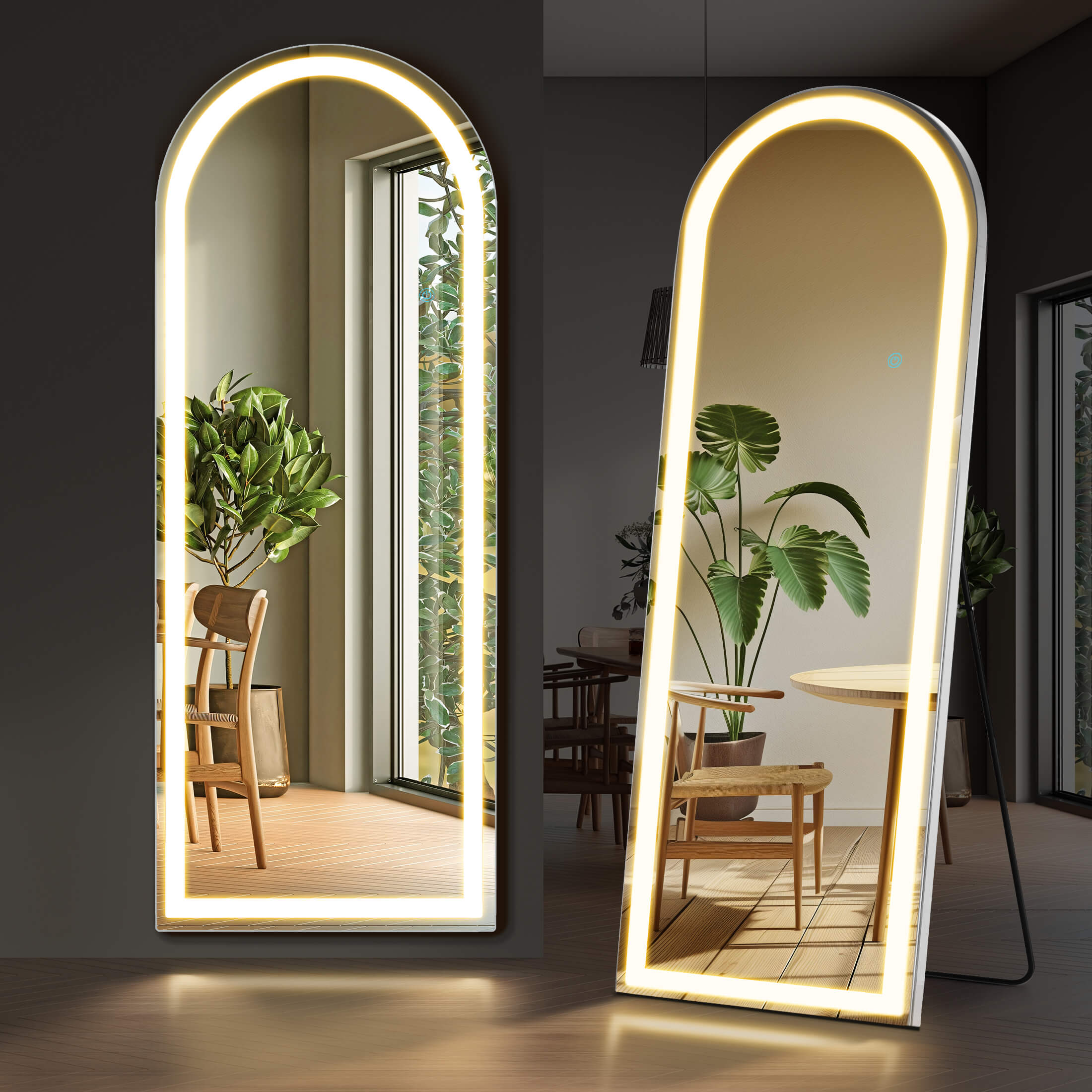 3-Color LED Illuminated Vanity Mirror