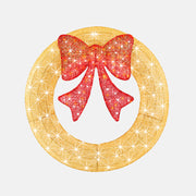 LED Illuminated Christmas Wreath with Remote