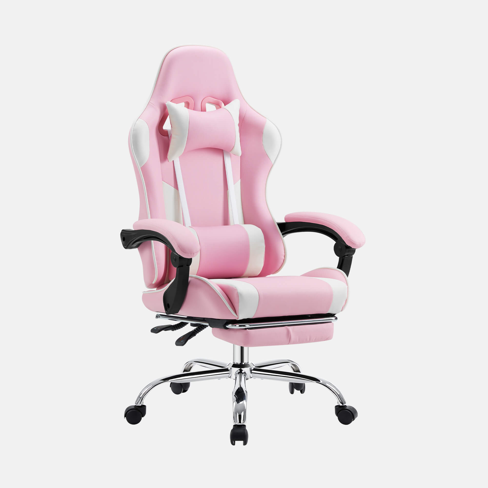 Gaming Chair with Footrest and Lumbar Support