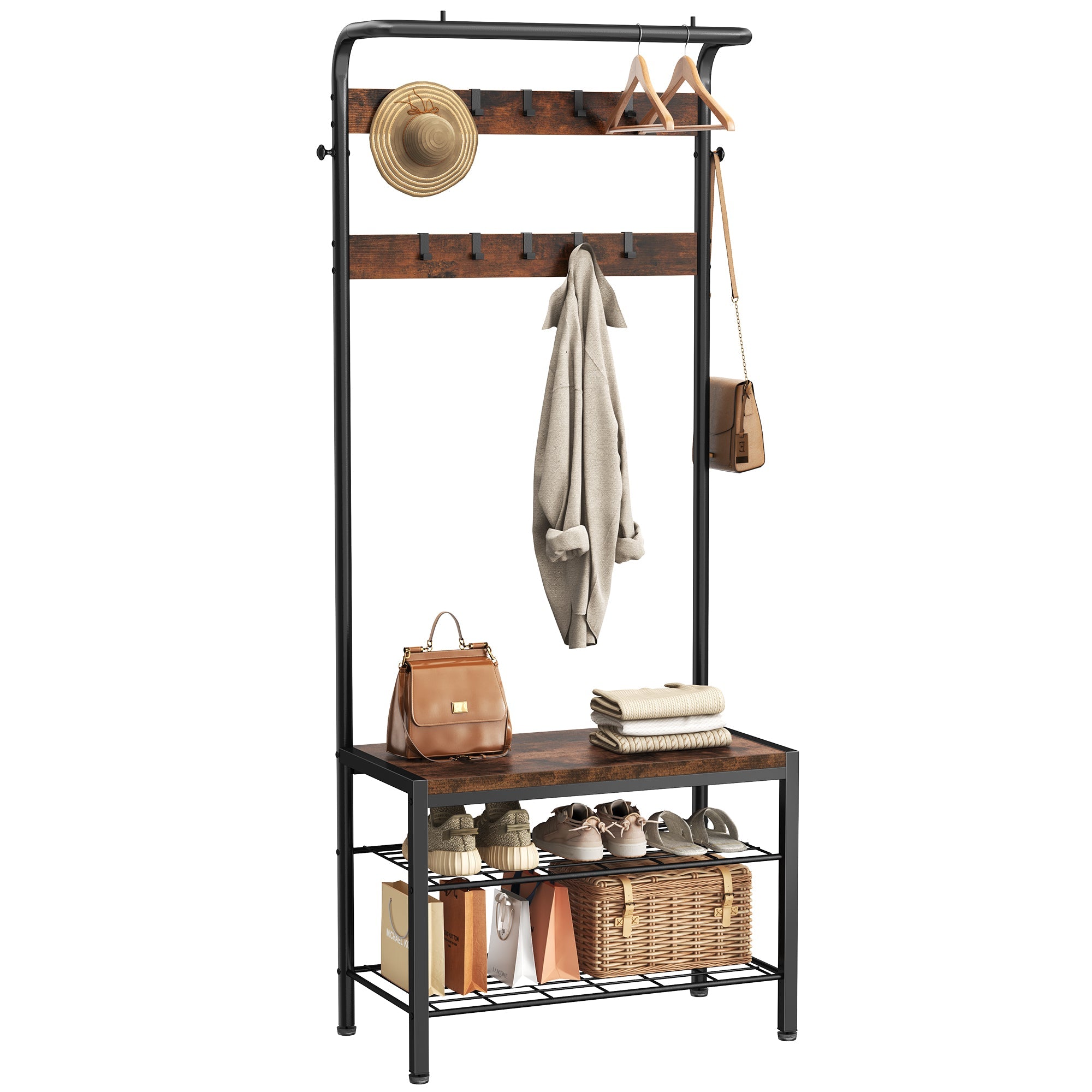 Modern Entryway Hall Tree with Bench