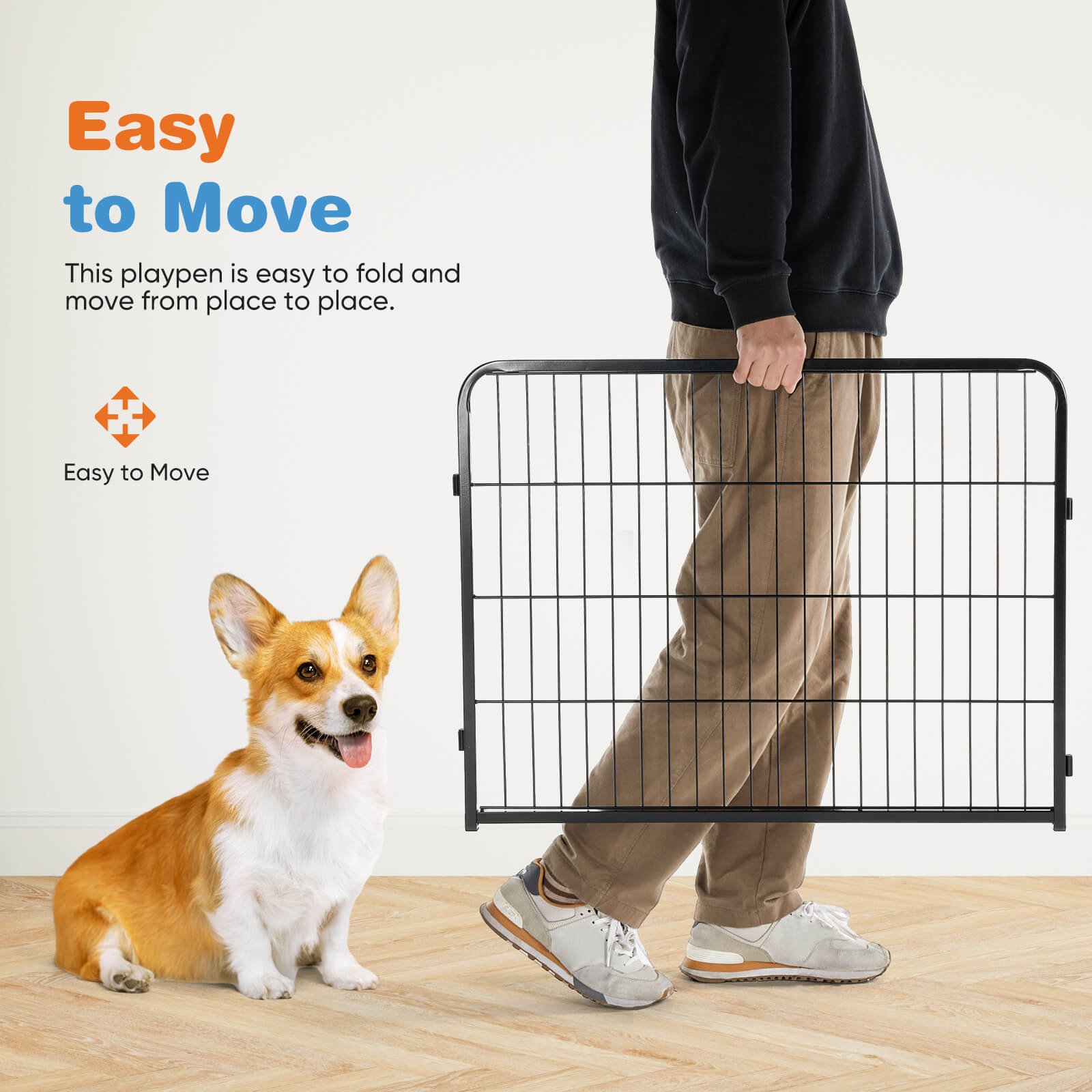 Collapsible Metal Dog Playpen Fence