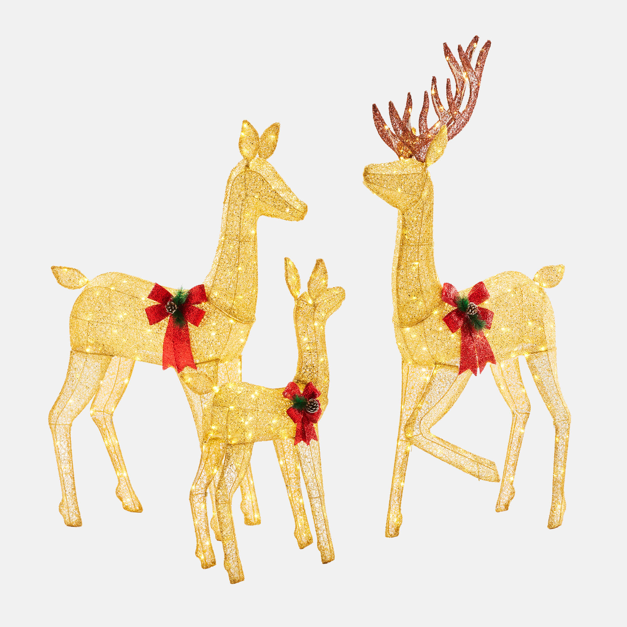 LED Reindeer Trio Outdoor Christmas Decor