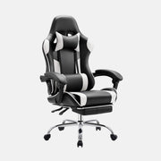 Gaming Chair with Footrest and Lumbar Support