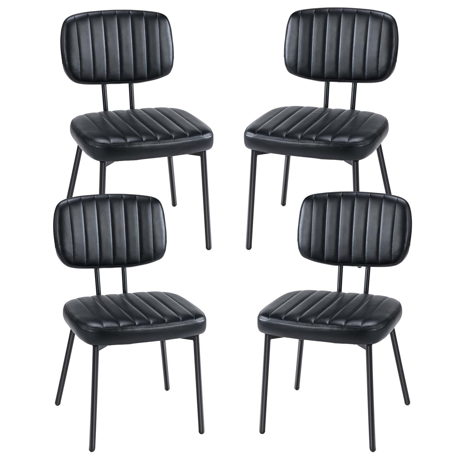 Modern Faux Leather Dining Chairs Set of 2