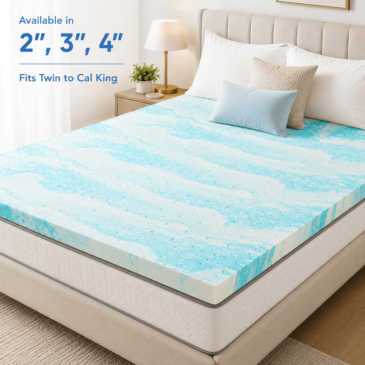 Gel Memory Foam Mattress Topper