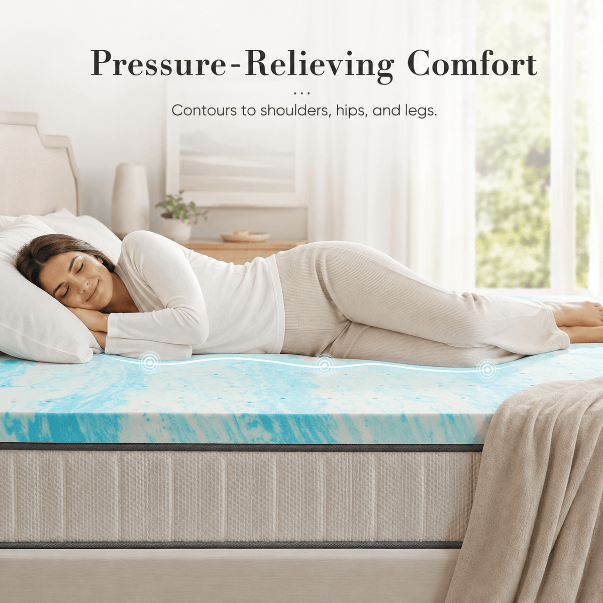 Gel Memory Foam Mattress Topper