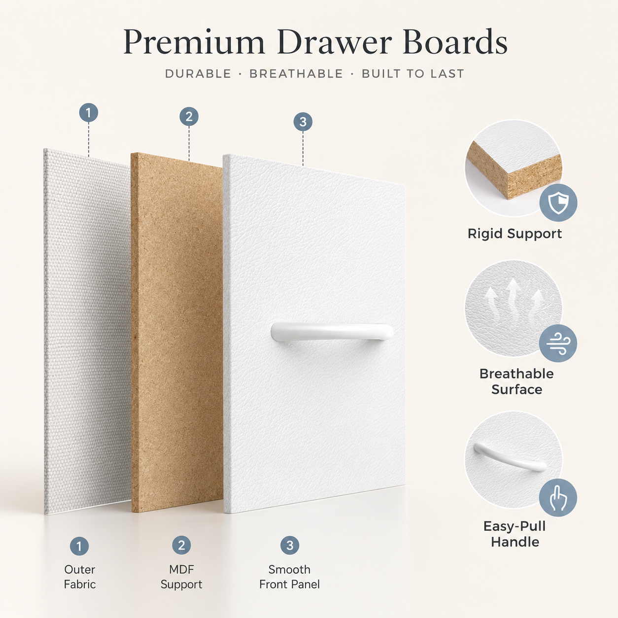 WareBay 5-Drawer Fabric Wardrobe with Double Shelf – Freestanding Bedroom Storage Cabinet