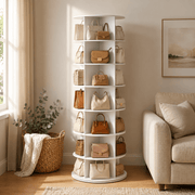 WareBay 7-Tier 360° Rotating Shoe Organizer – Vertical Shoe Storage Rack for Small Spaces