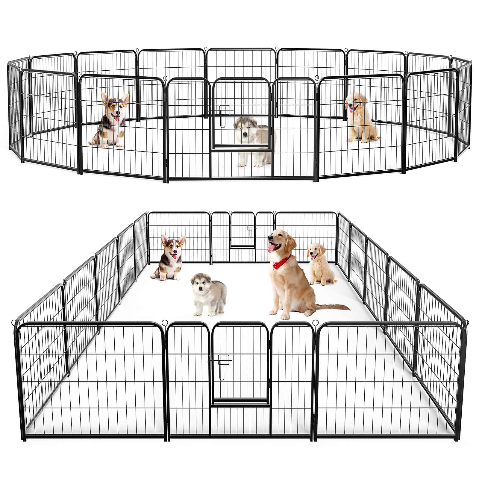Collapsible Metal Dog Playpen Fence