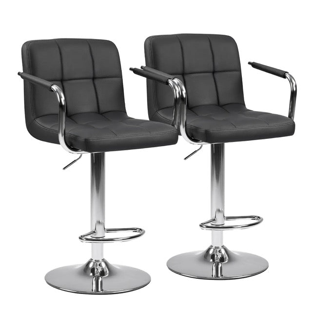 Bar Stools Set of 2, Adjustable Swivel Bar Stool