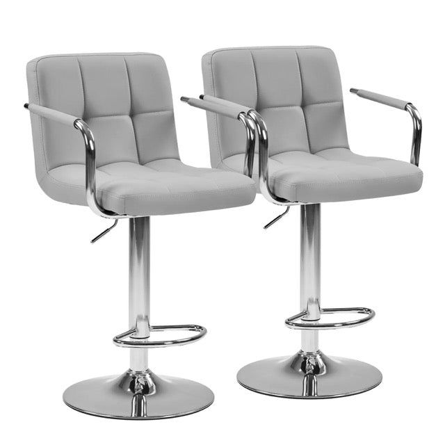 Bar Stools Set of 2, Adjustable Swivel Bar Stool