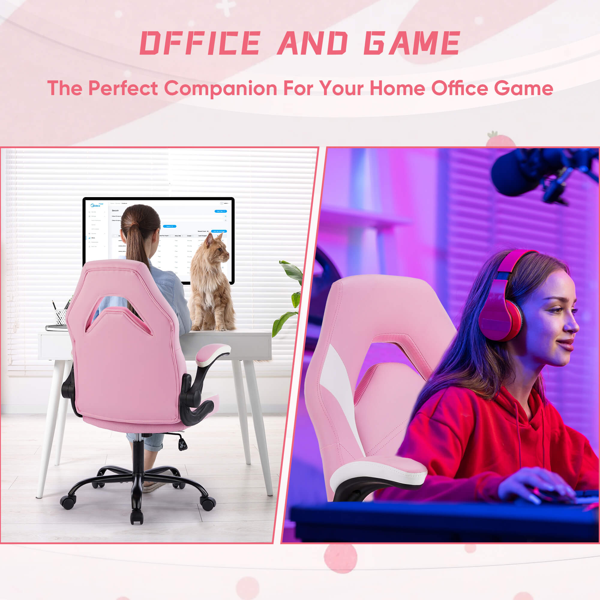 Leather Gaming Chair Height Adjustable