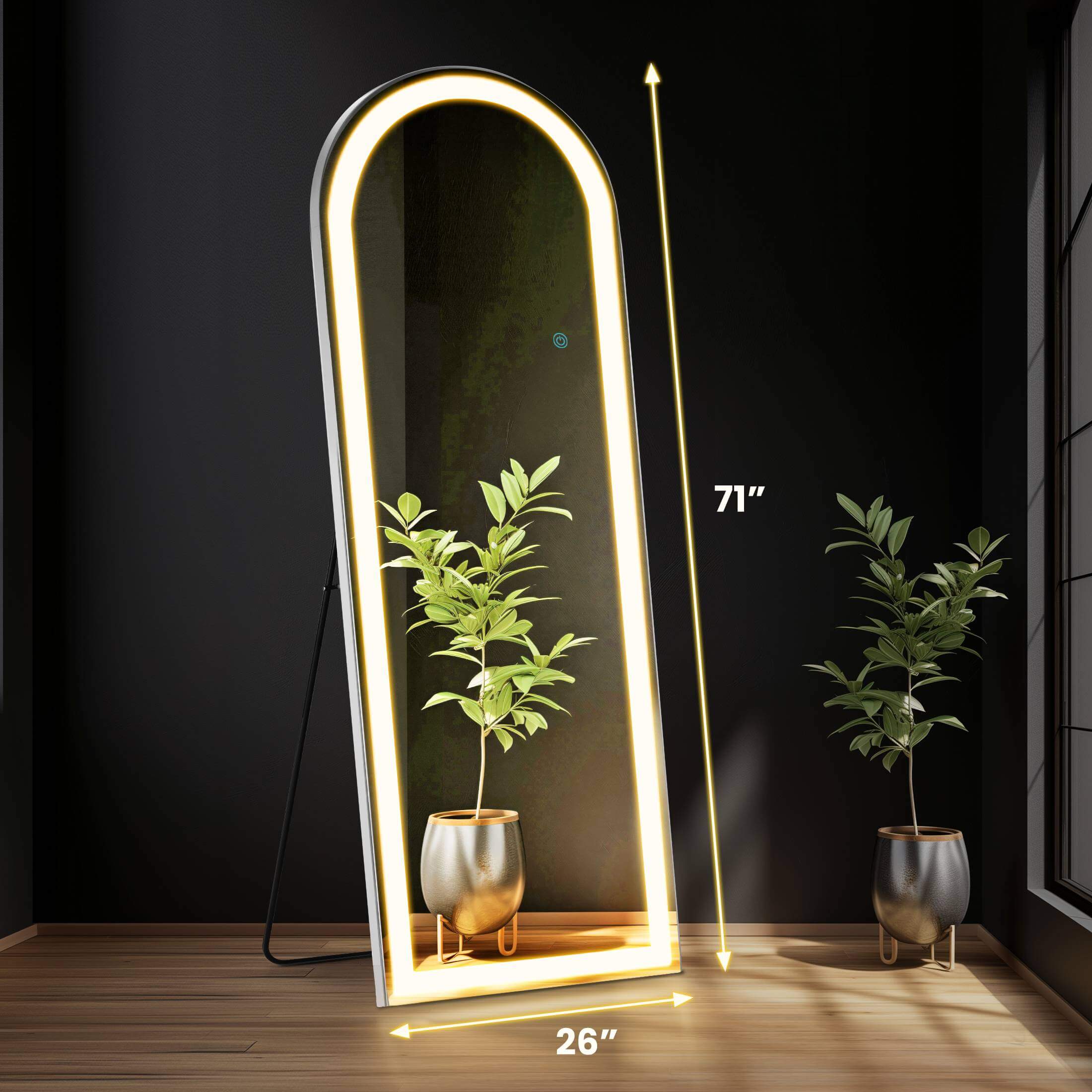 3-Color LED Illuminated Vanity Mirror