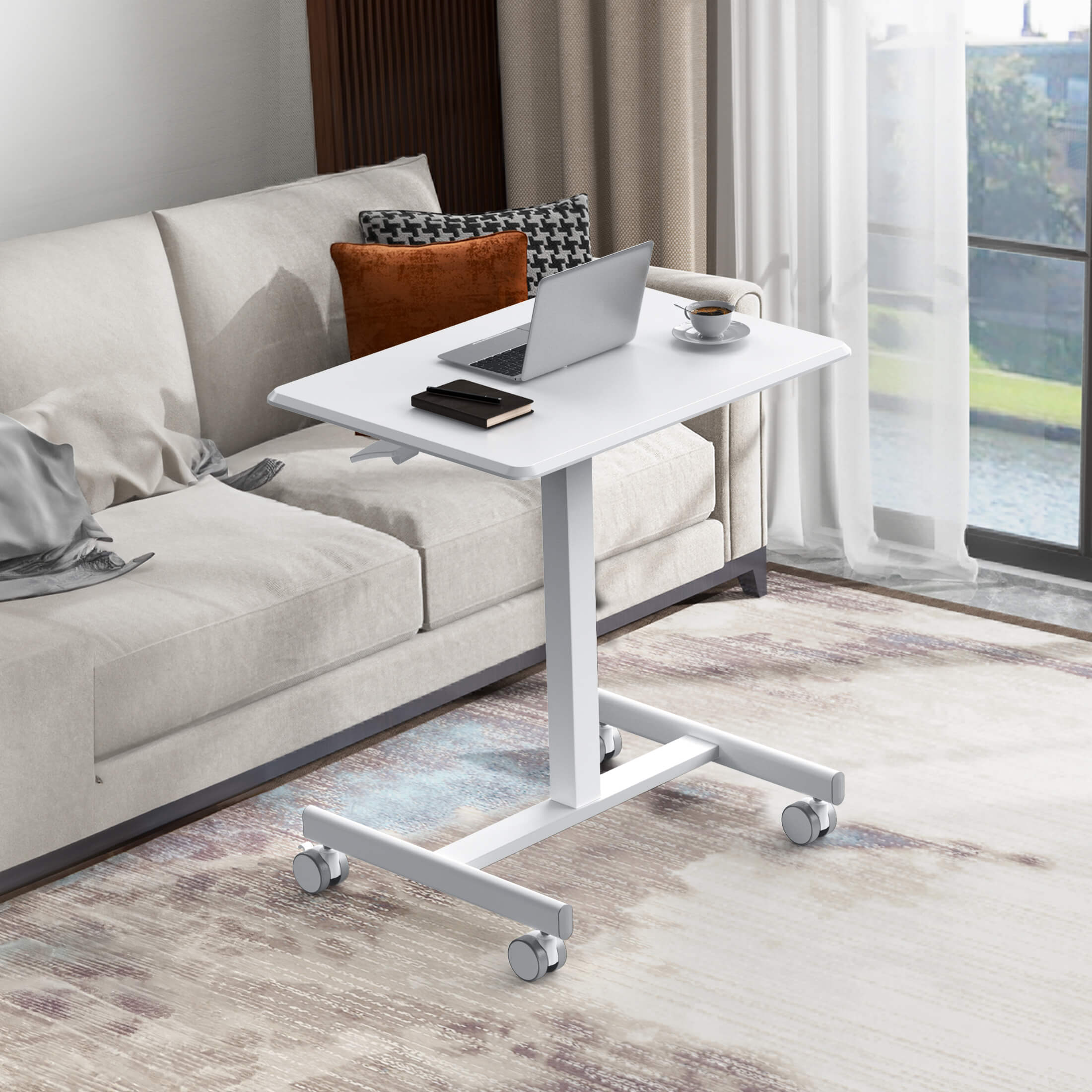 Adjustable Height Mobile Laptop Standing Desk