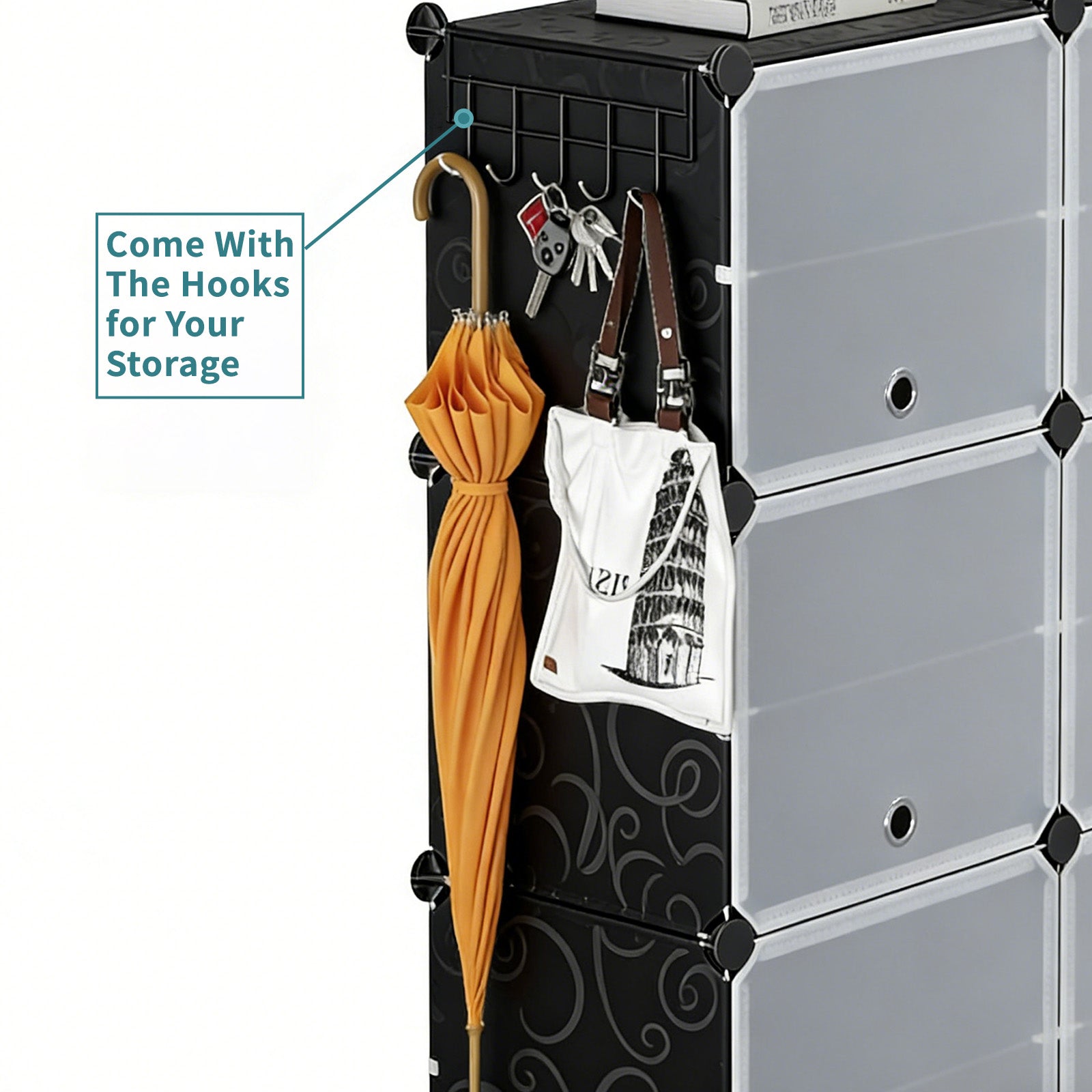 WareBay 6/8-Tier Shoe Cabinet with Door – Stackable Shoe Rack Storage for Entryway