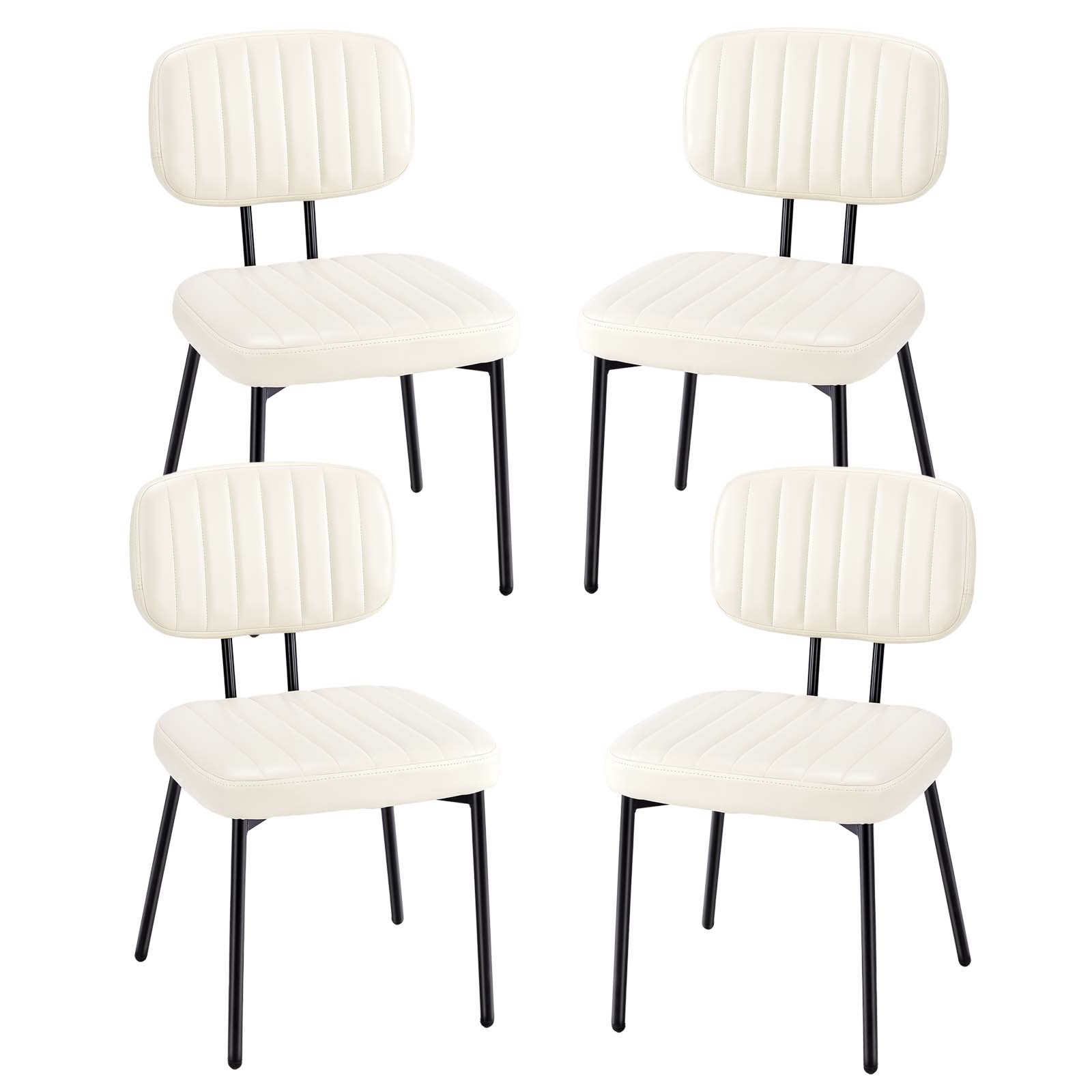 Modern Faux Leather Dining Chairs Set of 2