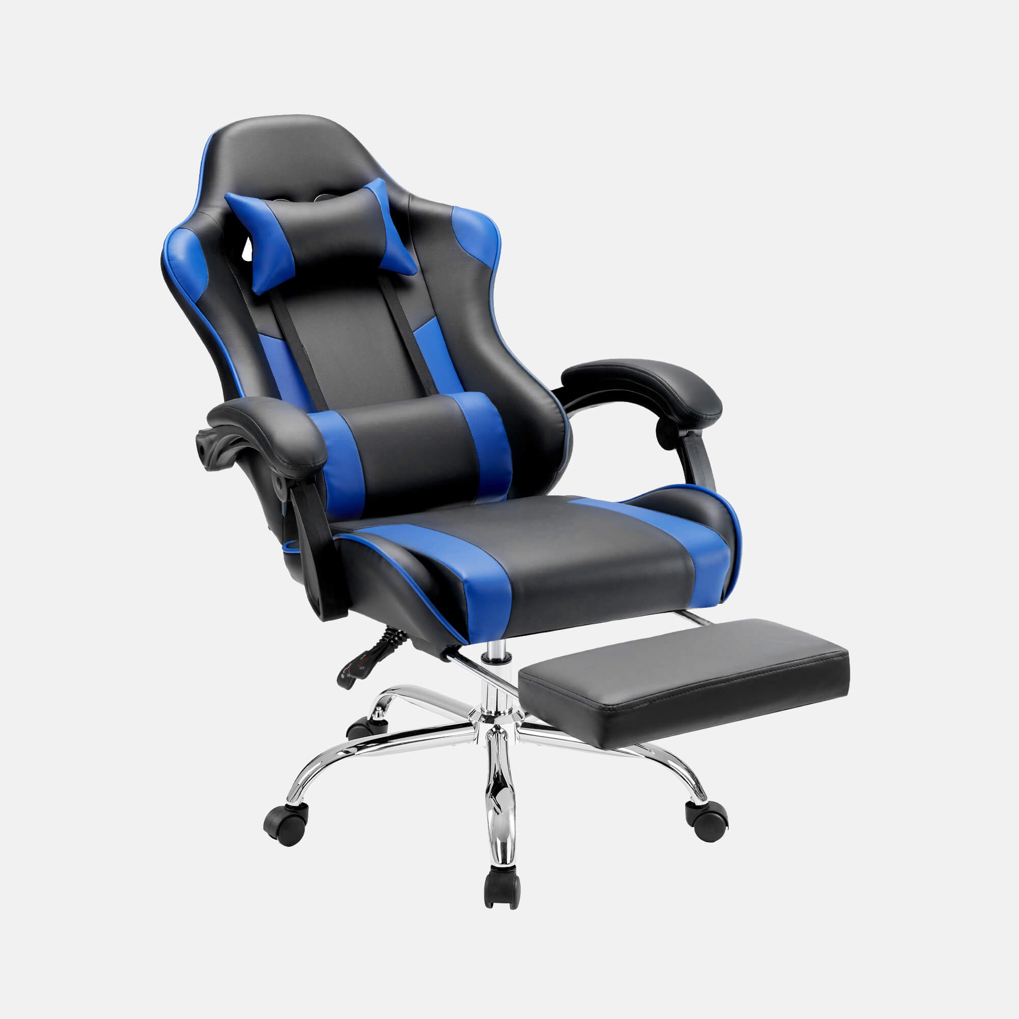 Gaming Chair with Footrest and Lumbar Support