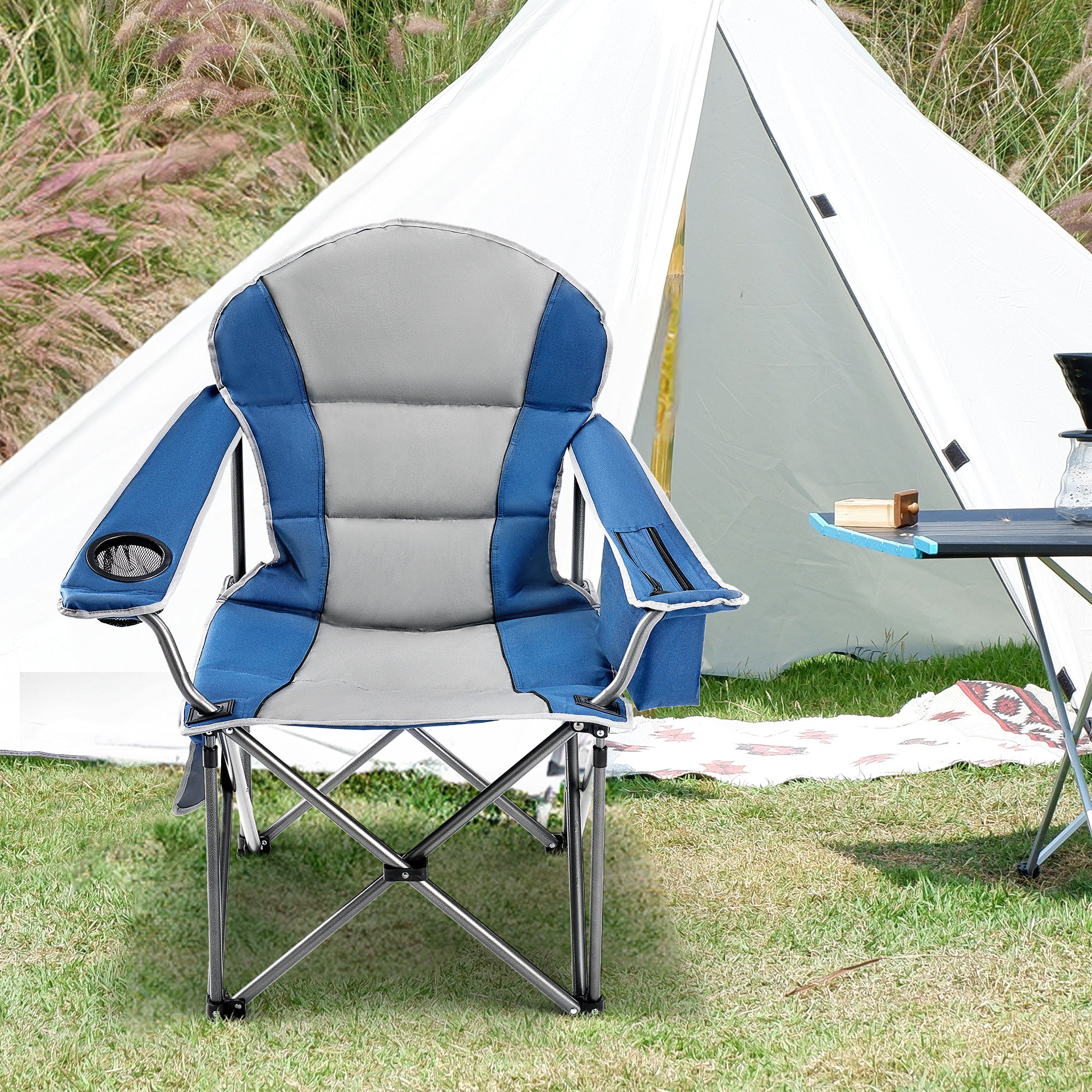 Portable Folding Camping Chair with Side Pocket