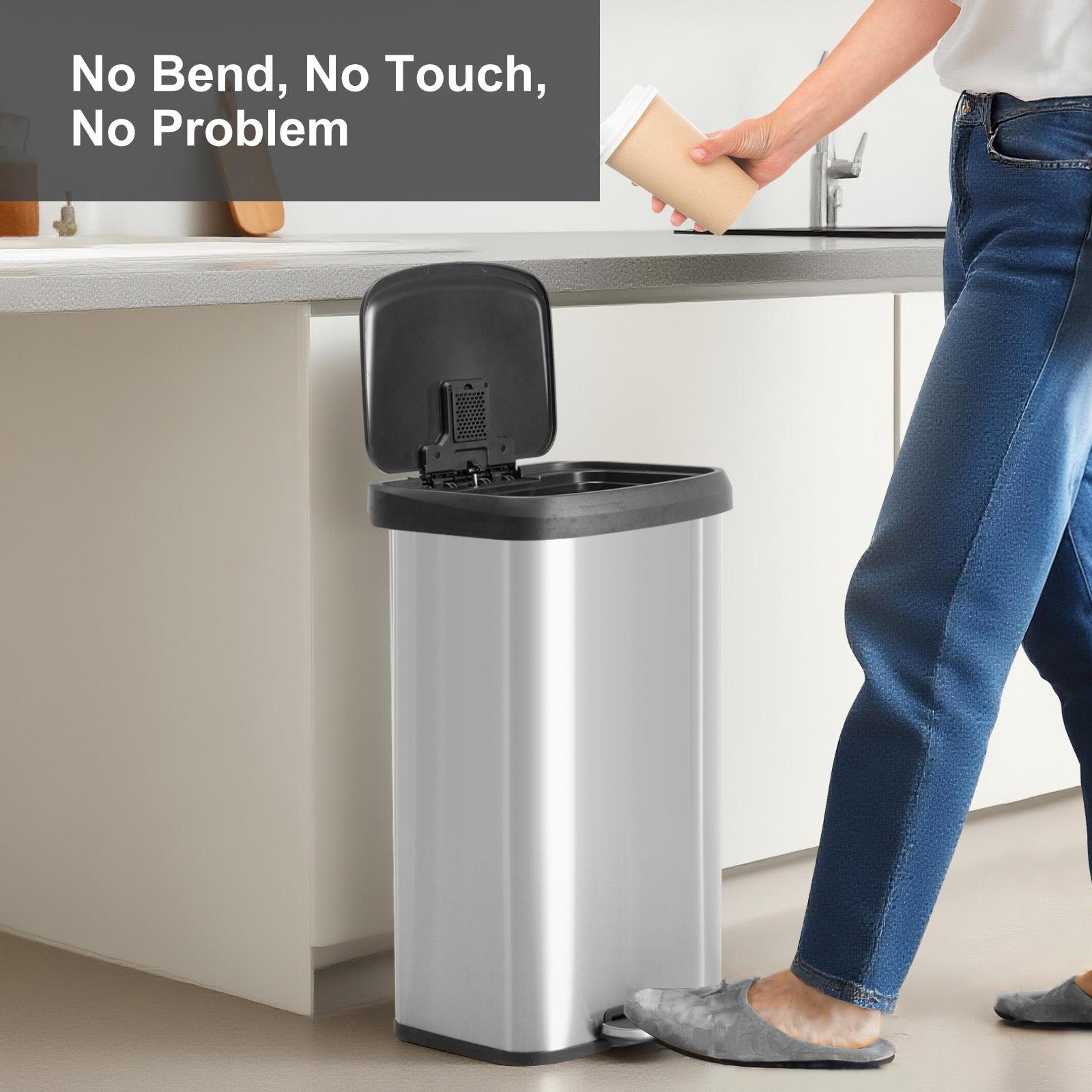 21 Gallon Stainless Steel Step-On Trash Can