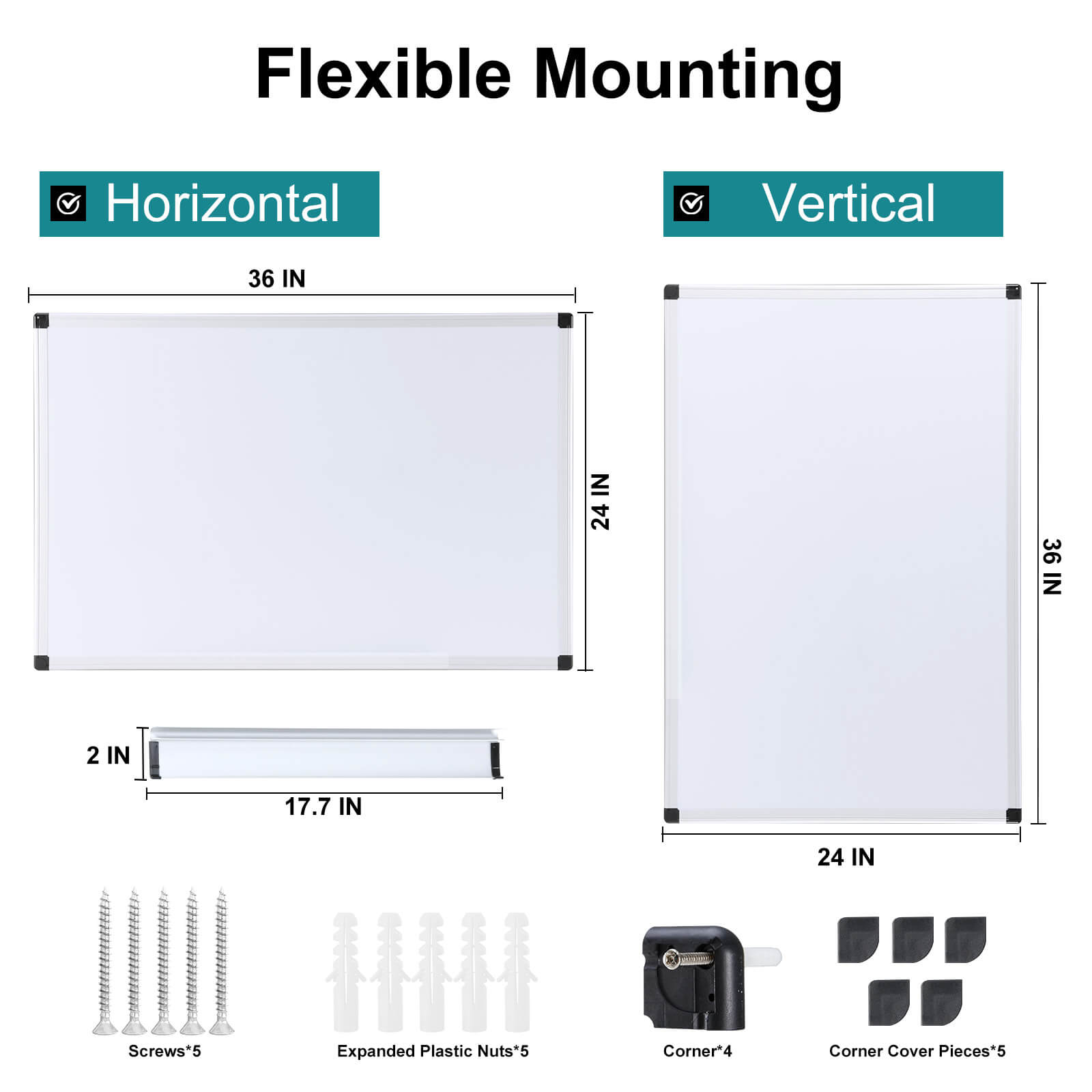 Magnetic Dry Erase Whiteboard 34x22