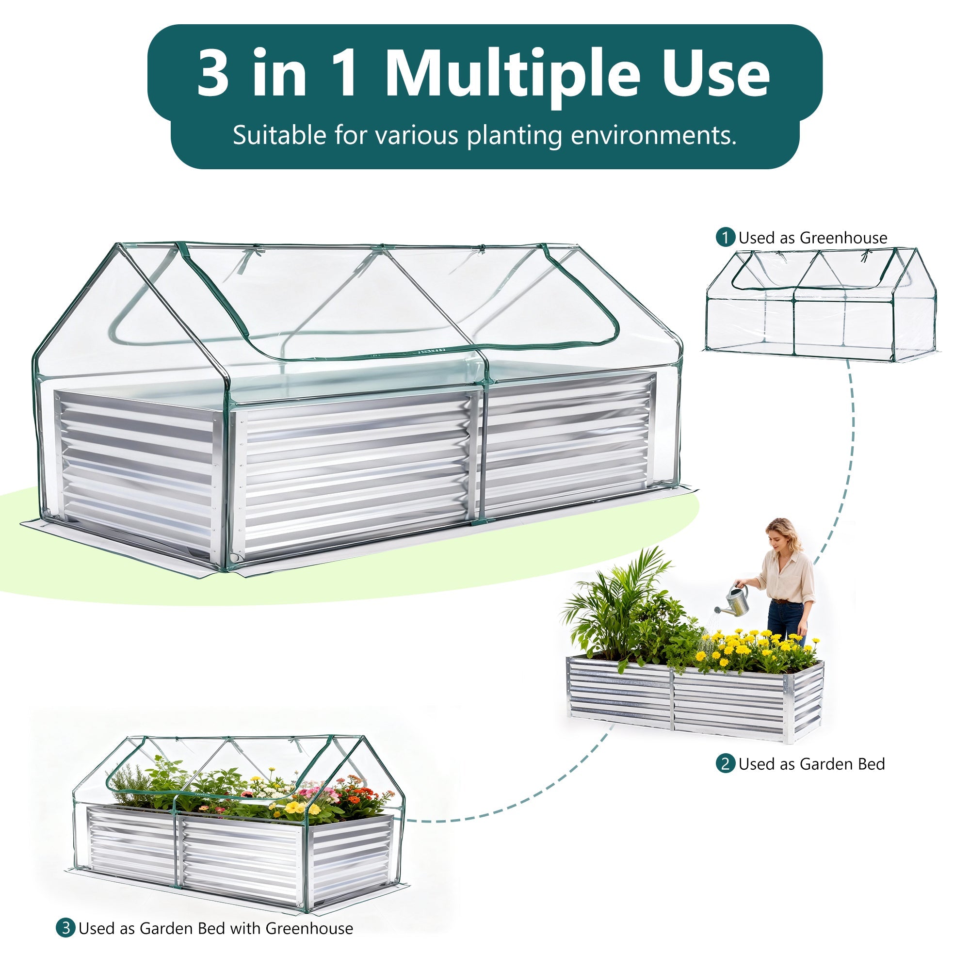 Mini Greenhouse Raised Garden Bed