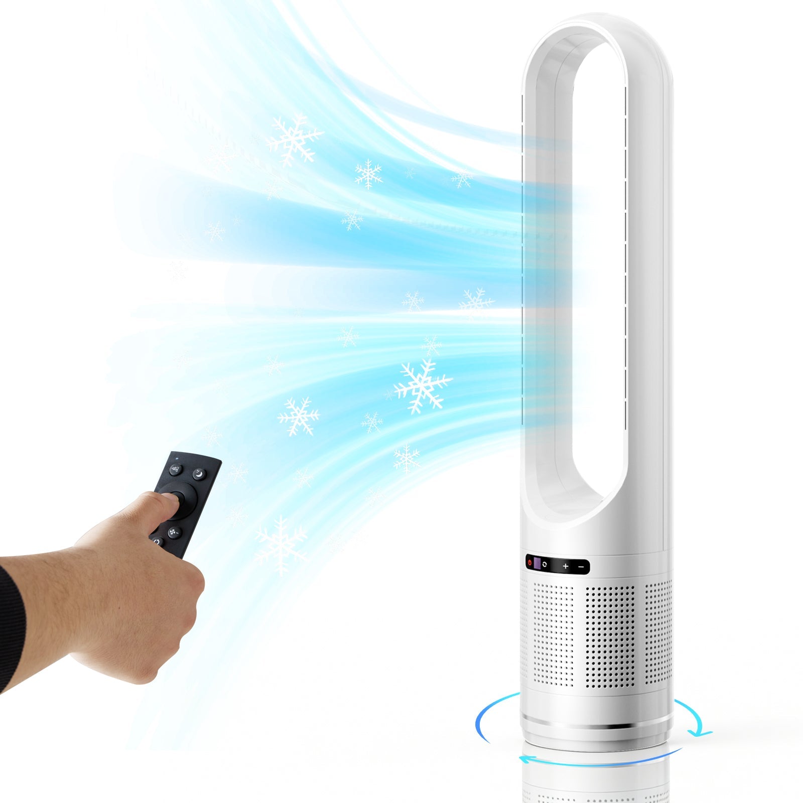 Bladeless Tower Fan 8-Speed 80° Oscillating