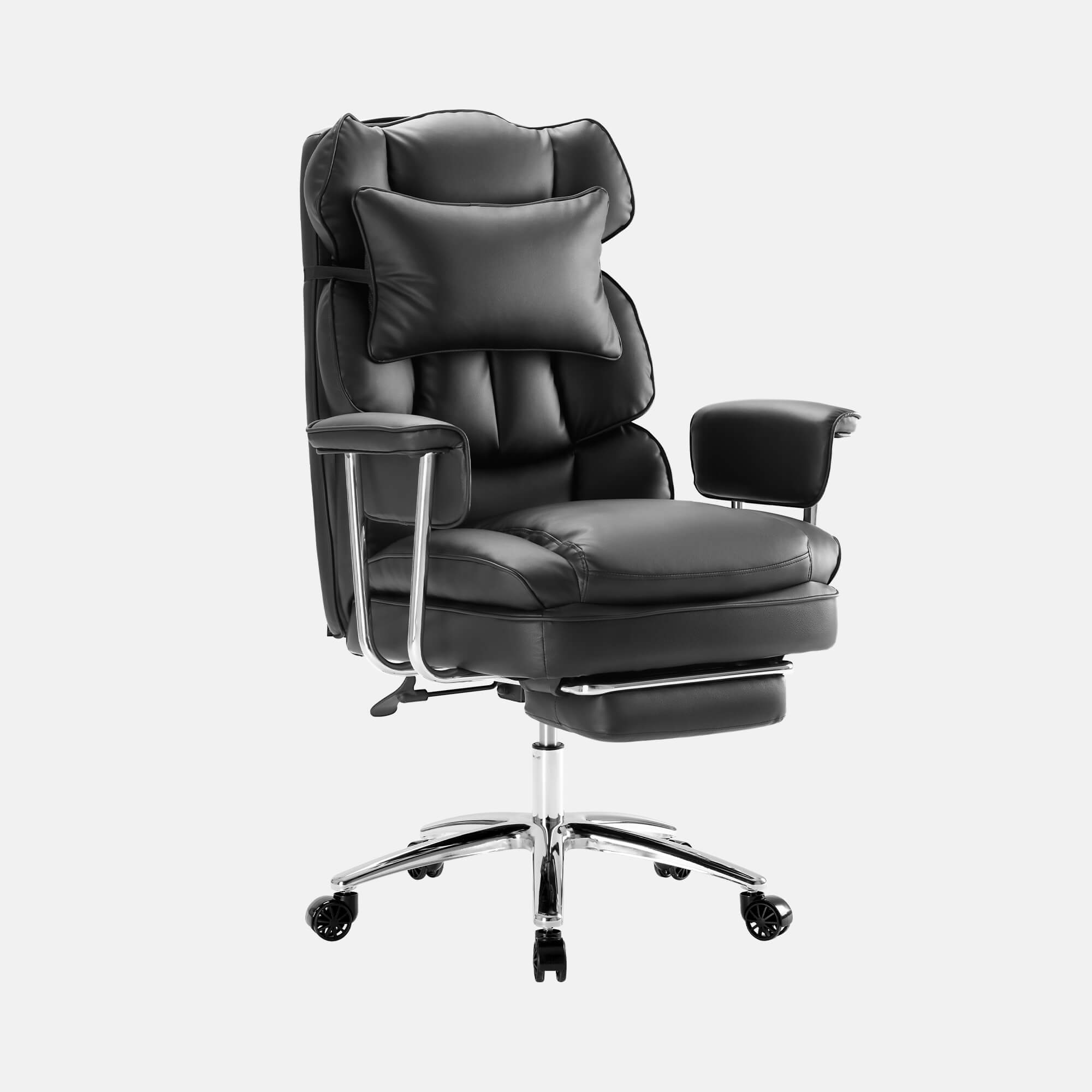 Leather Executive Chair with Footrest