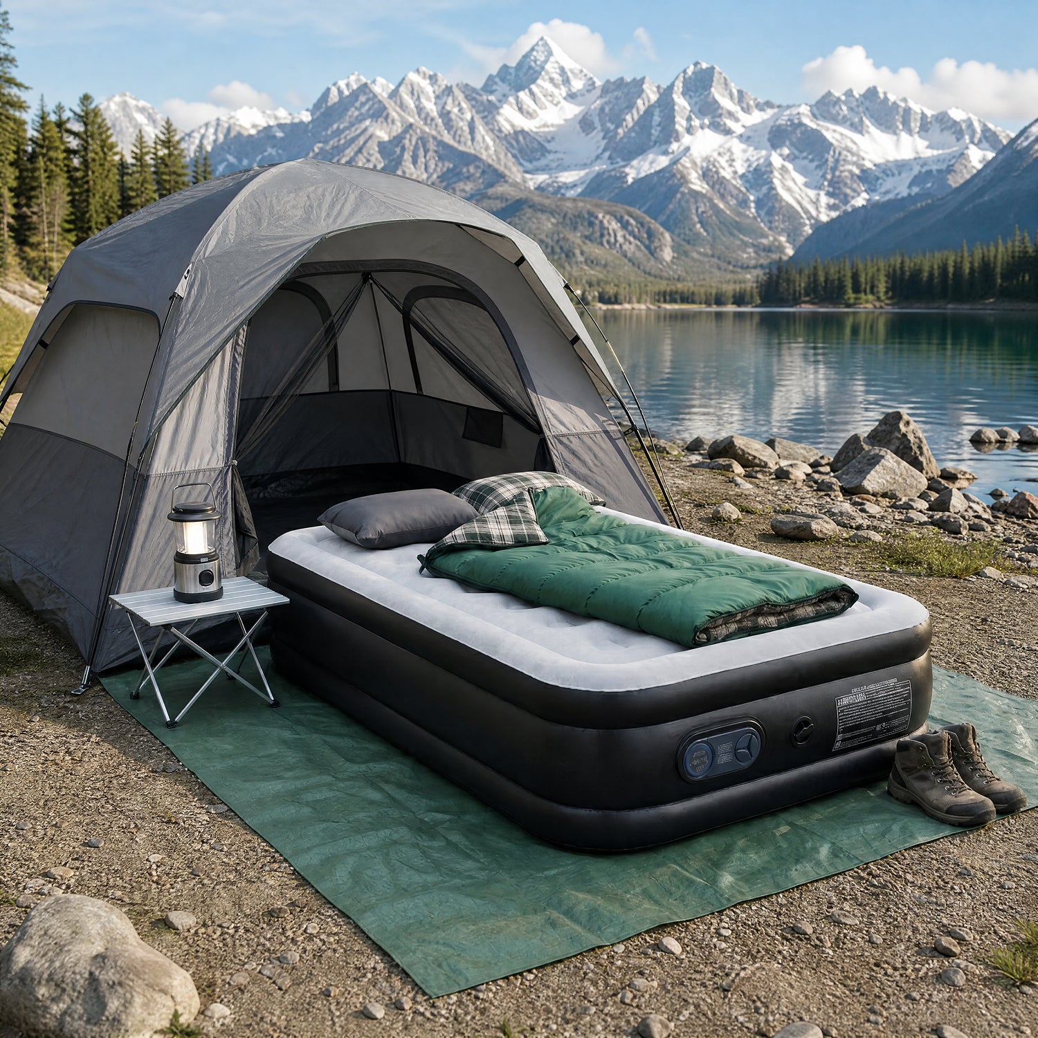 Warebay 16"-22" Queen Air Mattress with Pump (660lb Capacity)