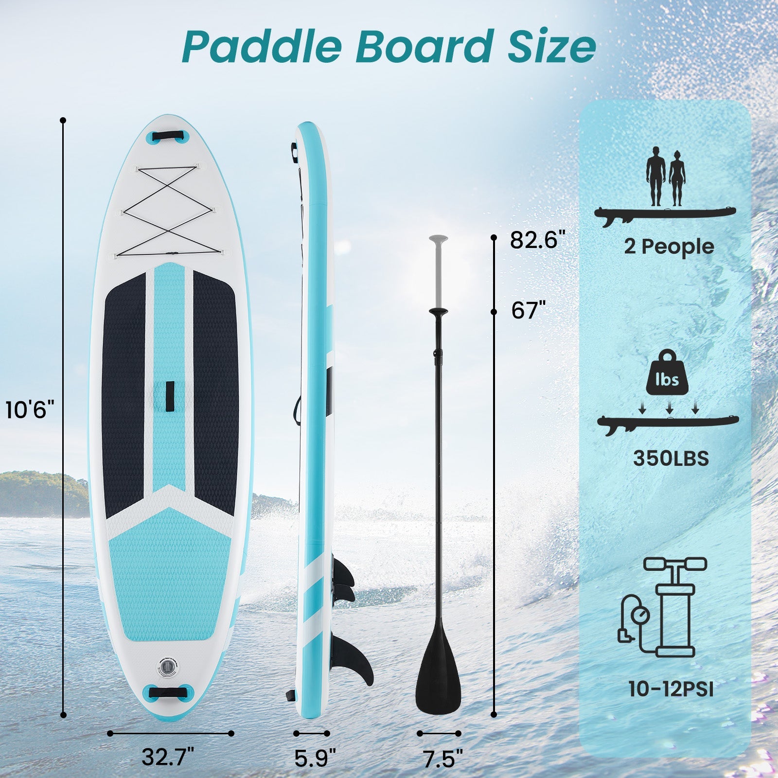Inflatable SUP Paddleboard with Accessories