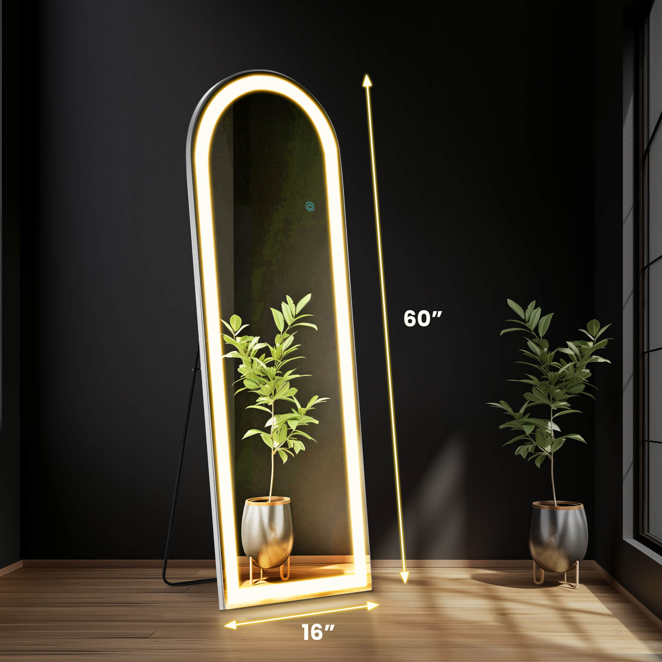 3-Color LED Illuminated Vanity Mirror