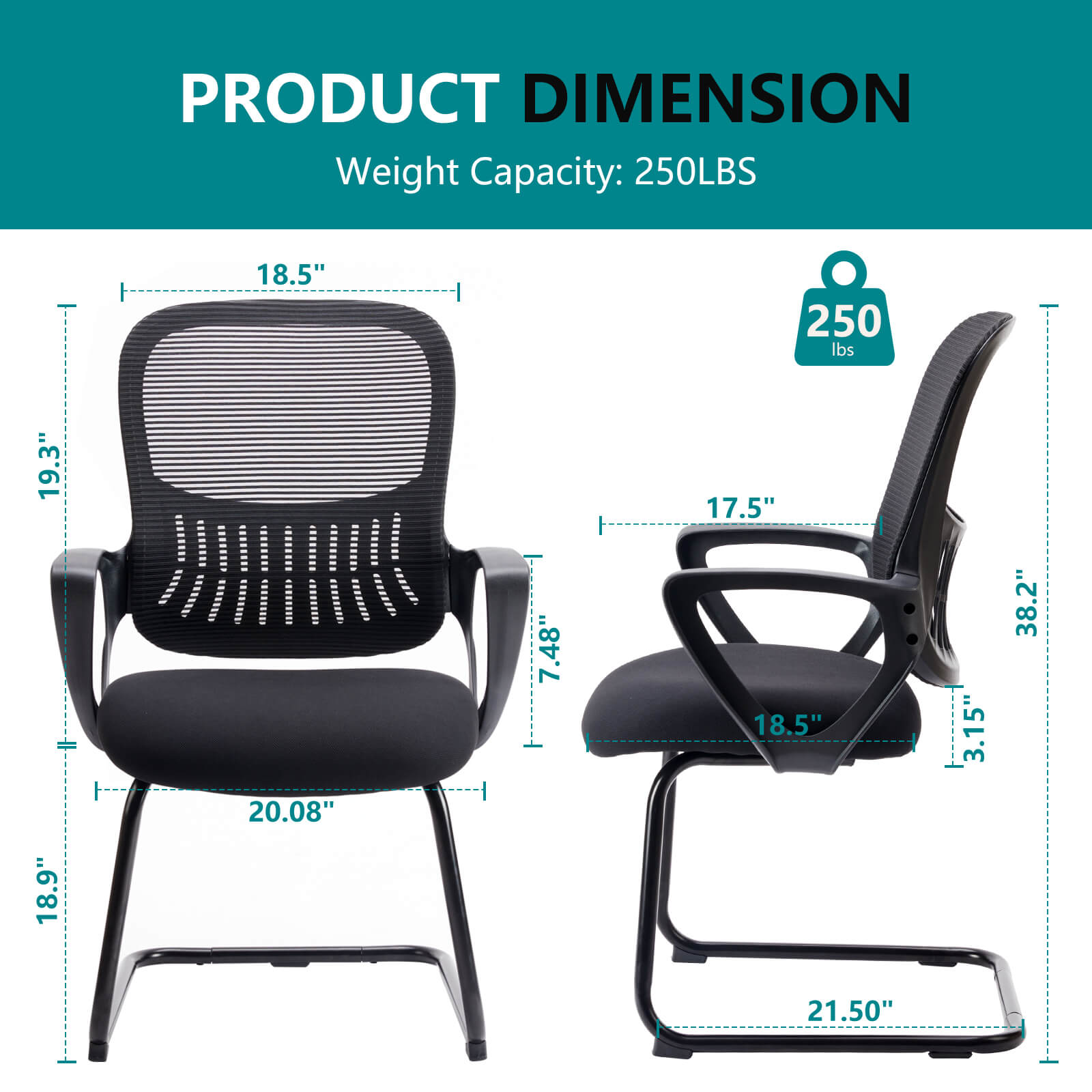 Ergonomic Mesh Office Chair with Armrests