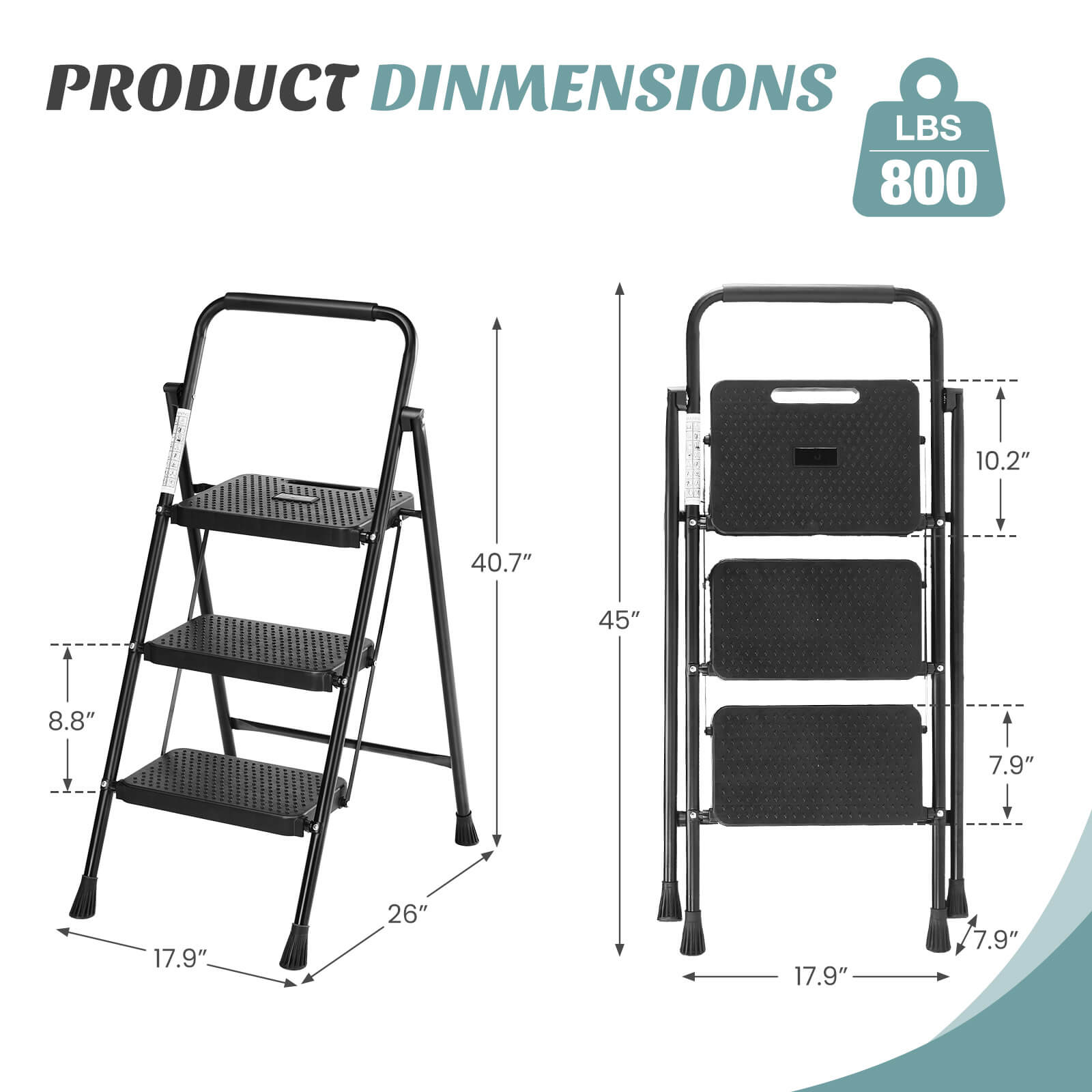 Heavy-Duty Anti-Slip Folding Step Ladder