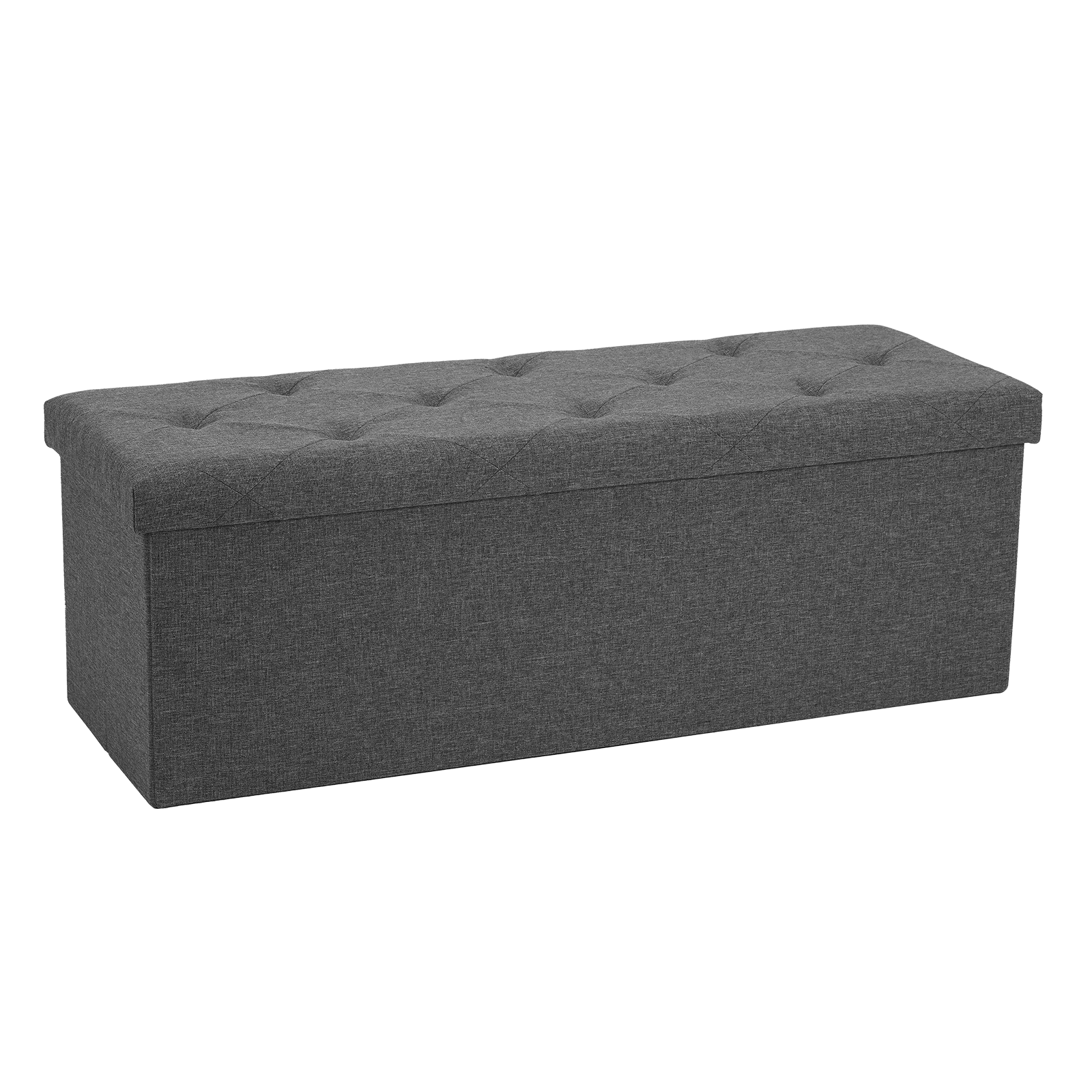 Foldable Linen Storage Ottoman Bench