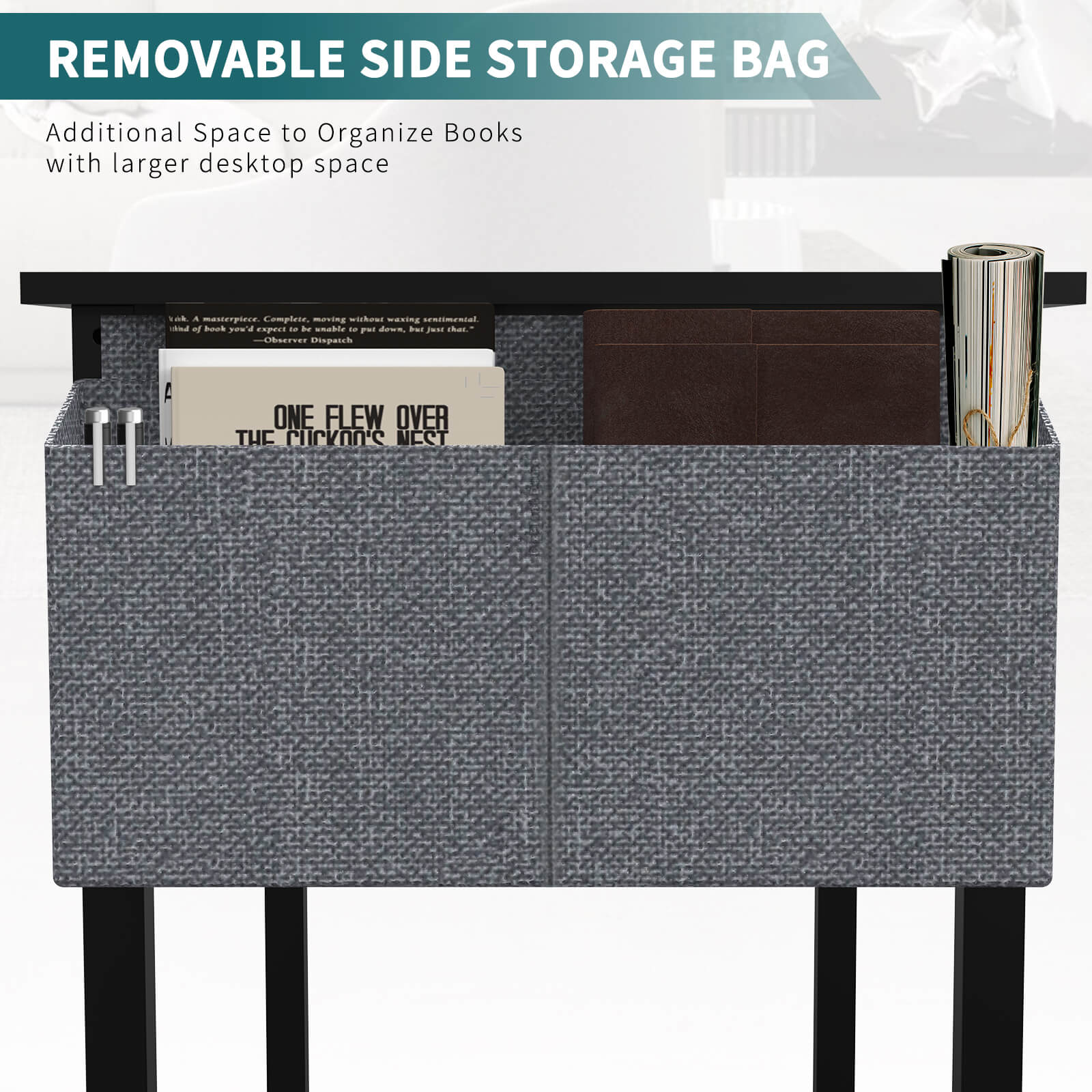 Organizer Computer Desk with Storage Pockets