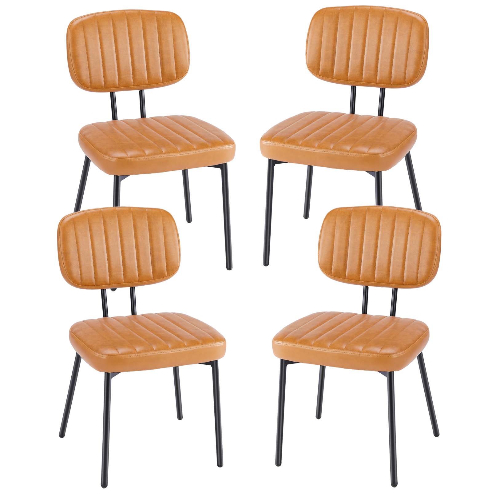 Modern Faux Leather Dining Chairs Set of 2