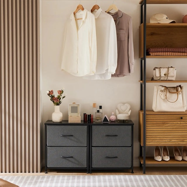 Fabric Dresser with 2/4 Drawers – Freestanding Storage Chest for Bedroom & Living Room