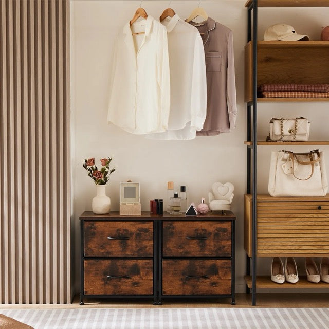 Fabric Dresser with 2/4 Drawers – Freestanding Storage Chest for Bedroom & Living Room