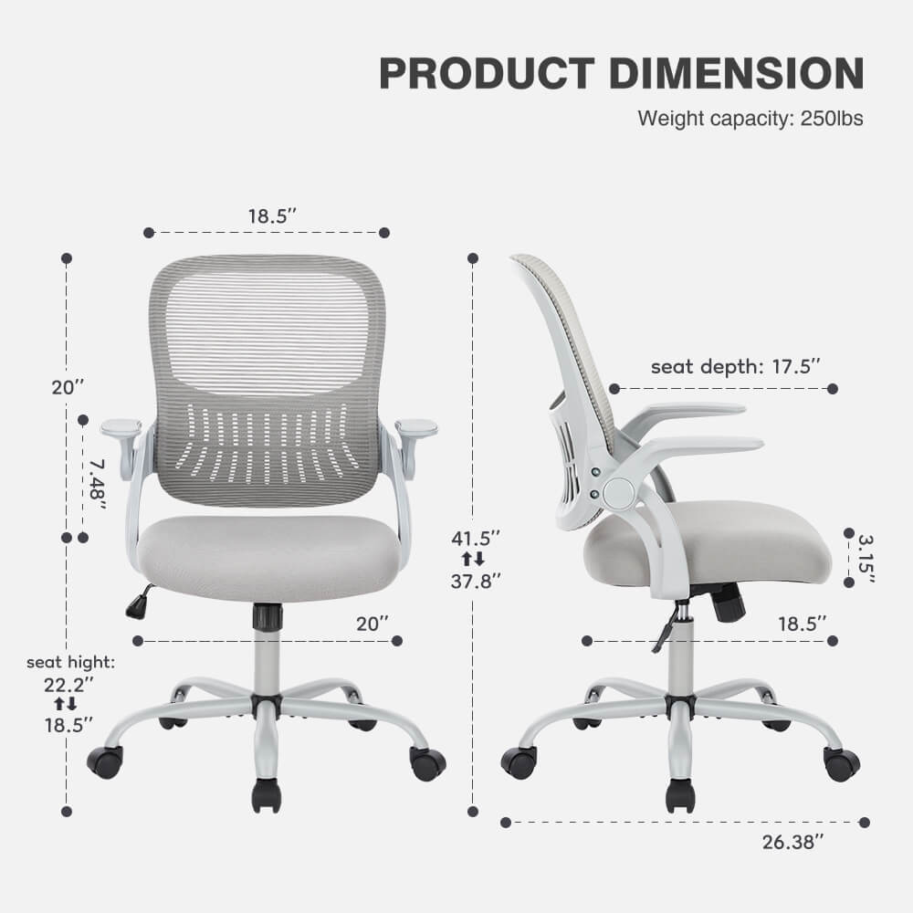 Ergonomic Mesh Mid-Back Office Chair