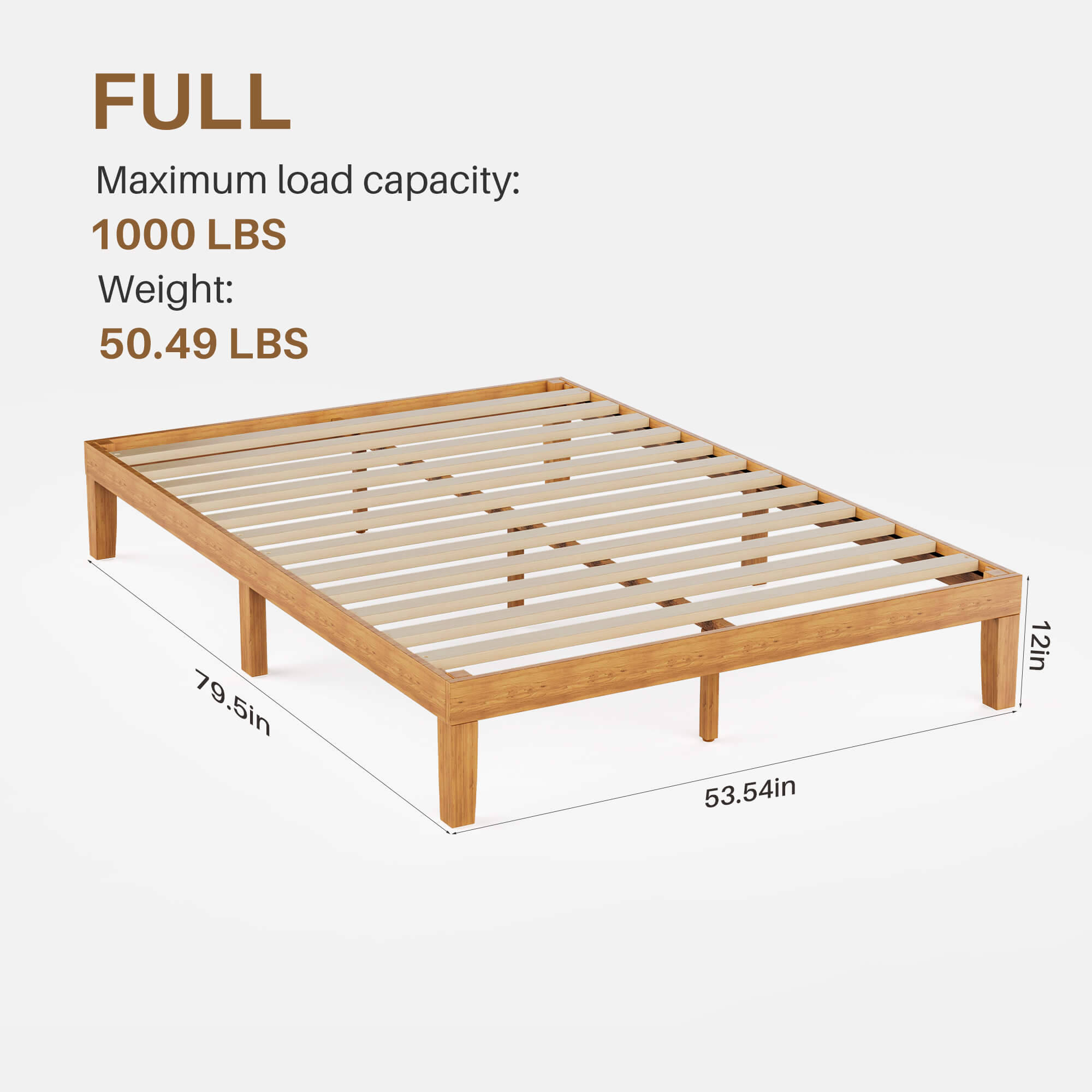 Minimalist Solid Wood Bed Frame