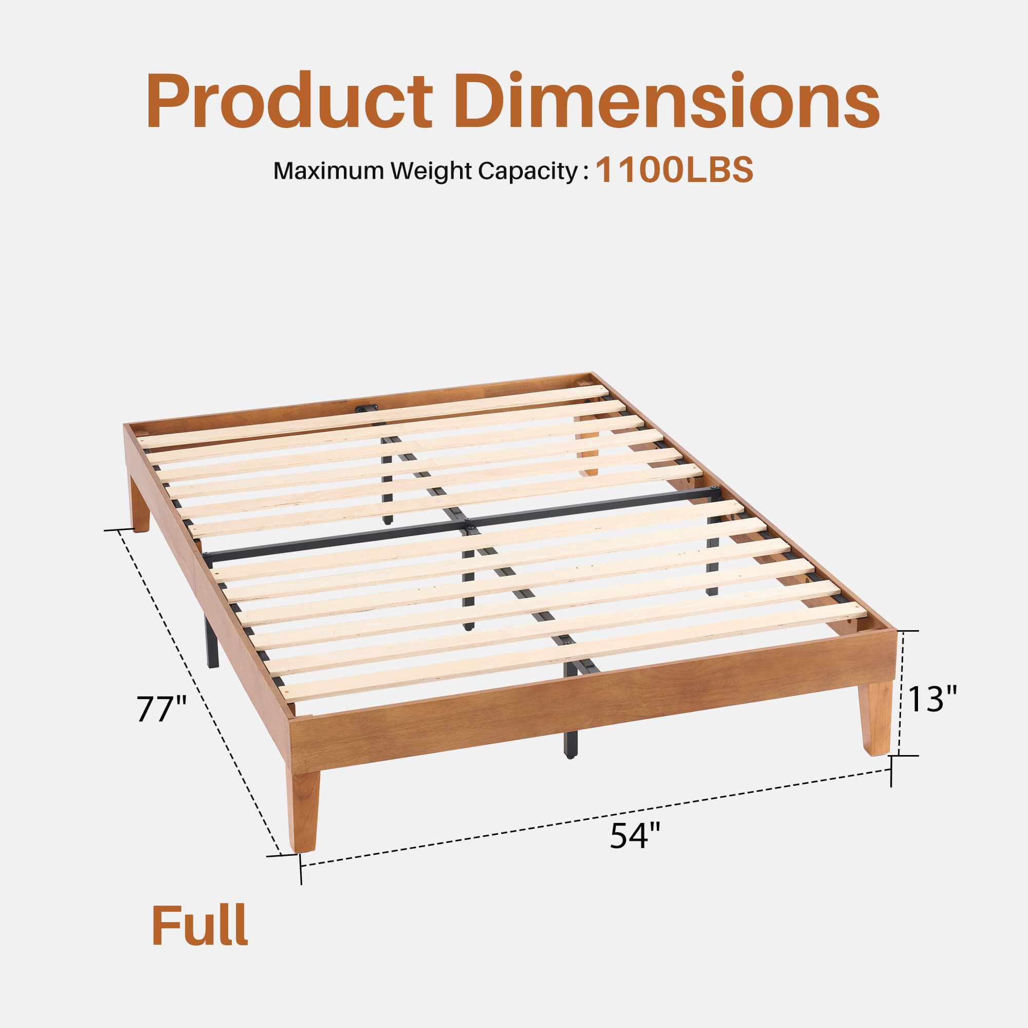 Solid Wood Platform Bed Frame