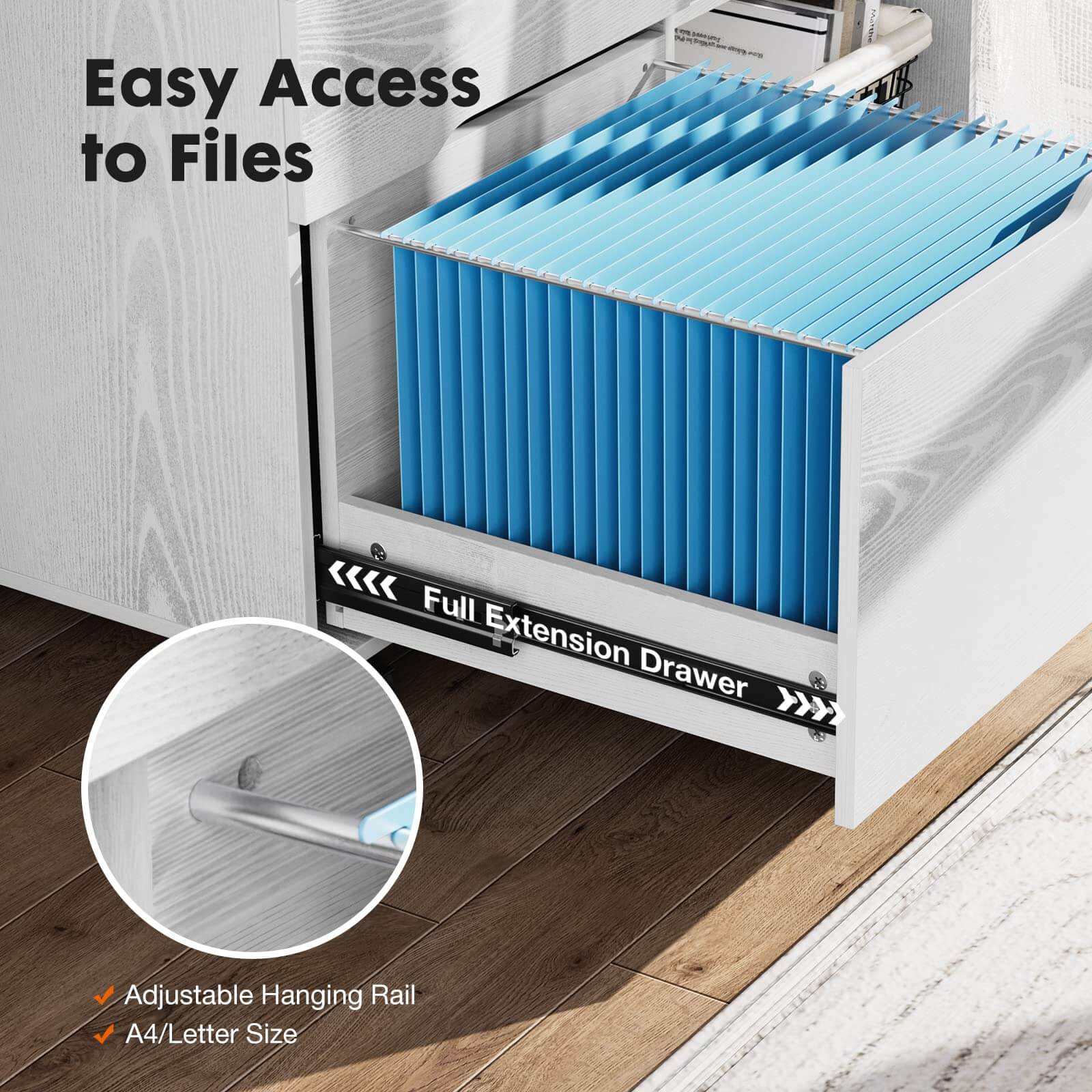 3 drawer rolling file cabinet