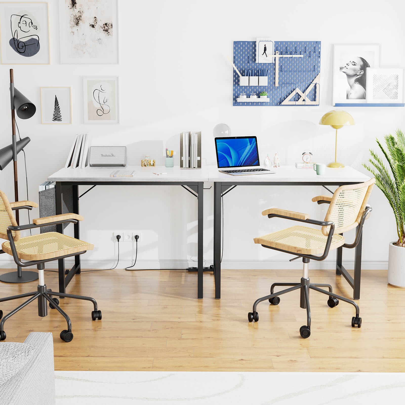 Organizer Computer Desk with Storage Pockets
