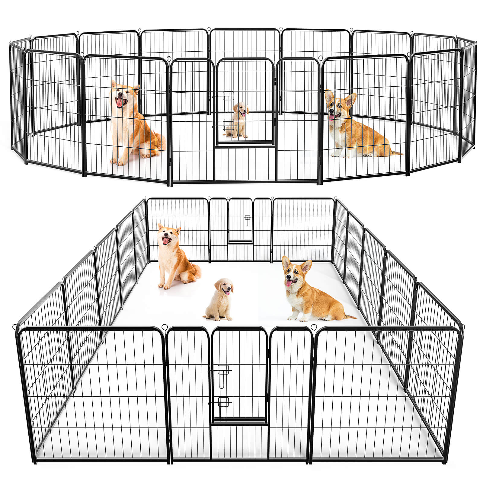 Collapsible Metal Dog Playpen Fence
