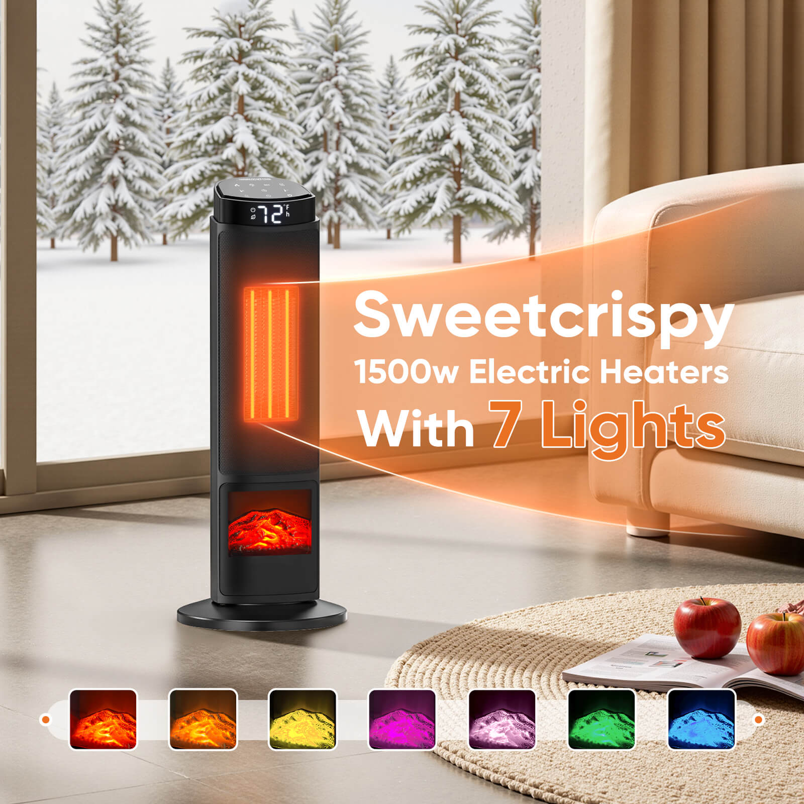 electric tower heater indoor