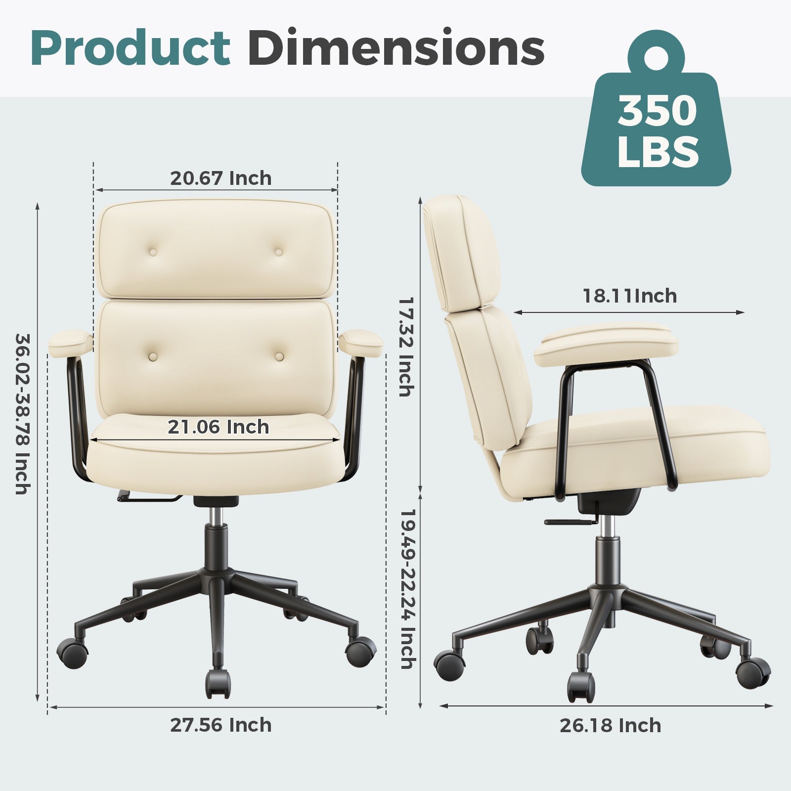 Ergonomic PU Upholstered Office Chair
