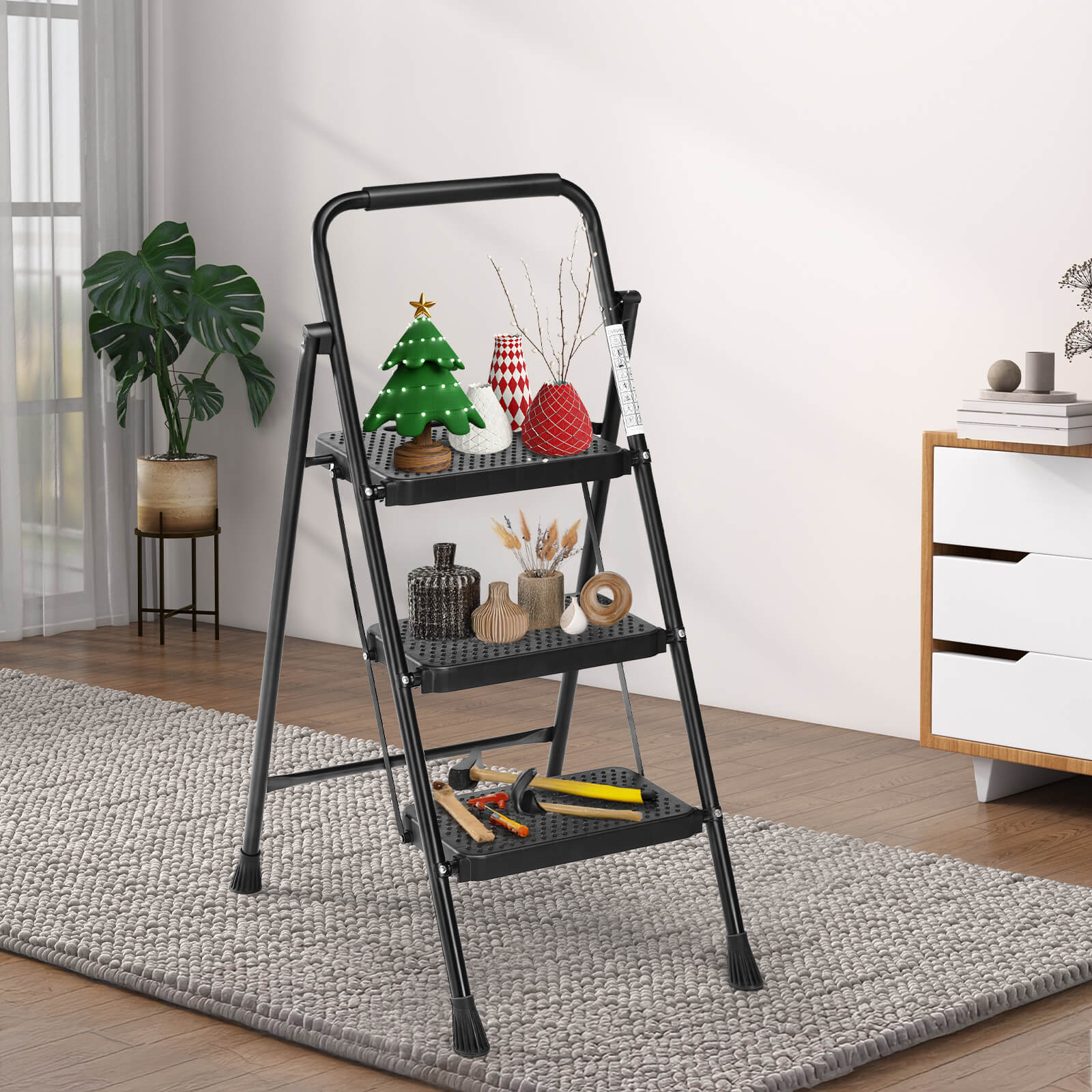 Heavy-Duty Anti-Slip Folding Step Ladder