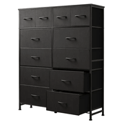 WareBay 12-Drawer Fabric Dresser with Wooden Top for Bedroom & Closet Storage