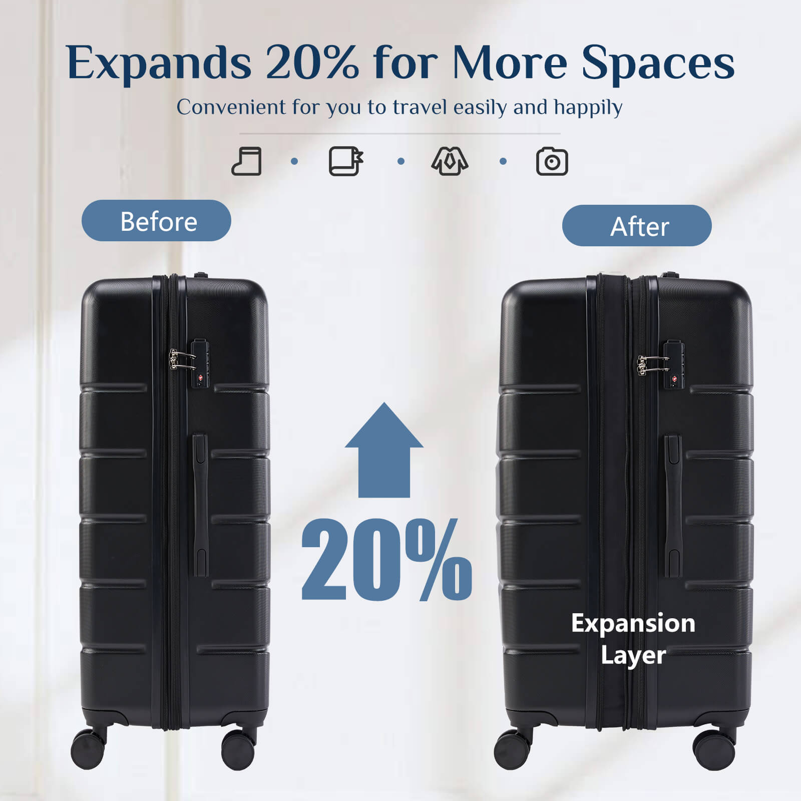 ABS Hardshell TSA Lock Spinner Luggage